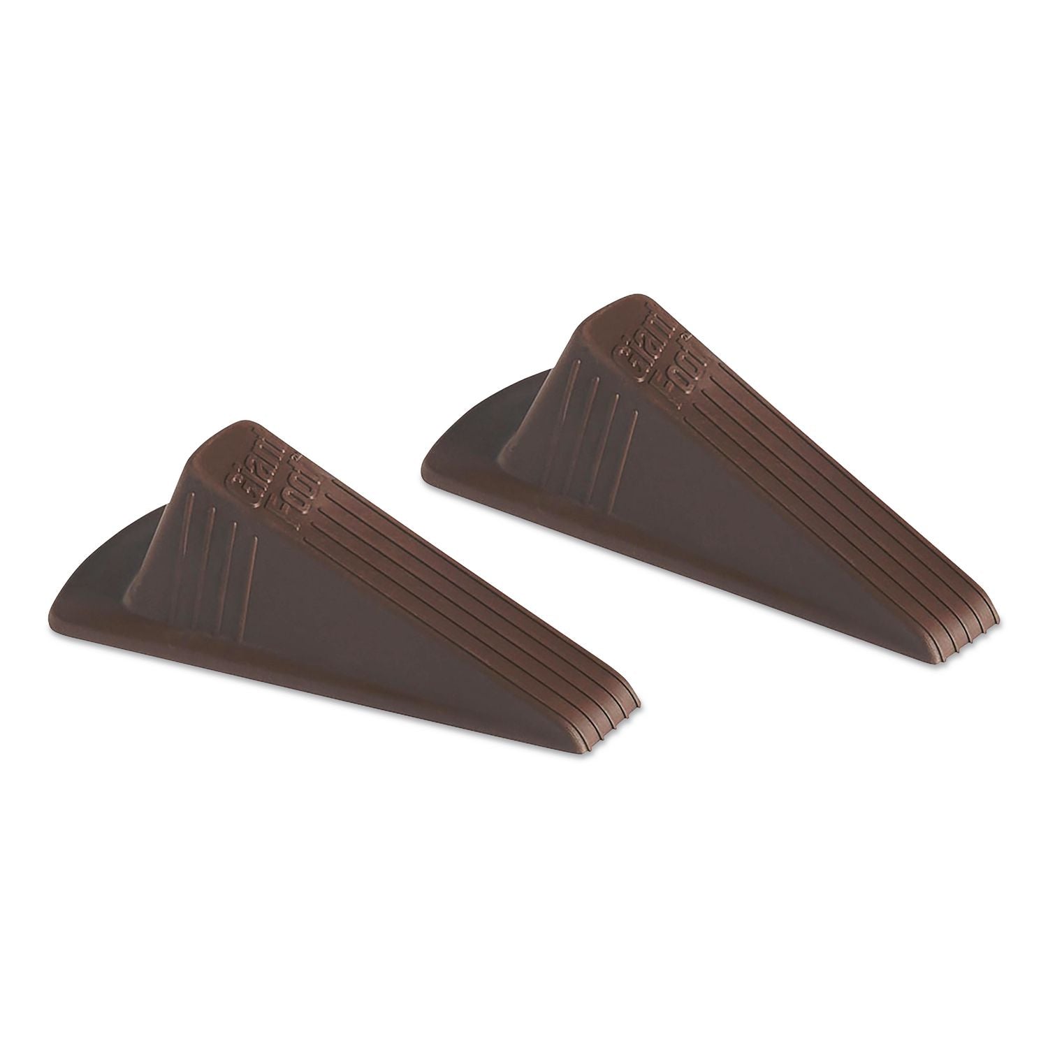 Giant Foot Doorstop, Wedge, Brown, 2/Pack, 6 Packs/Carton