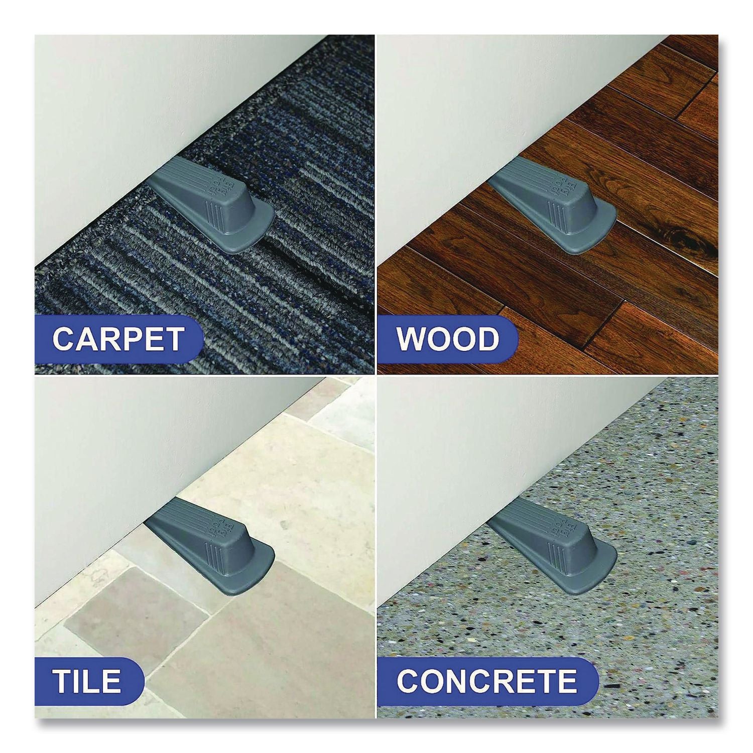 Big Foot Doorstop, Gray, Bulk Pack, 12/Carton