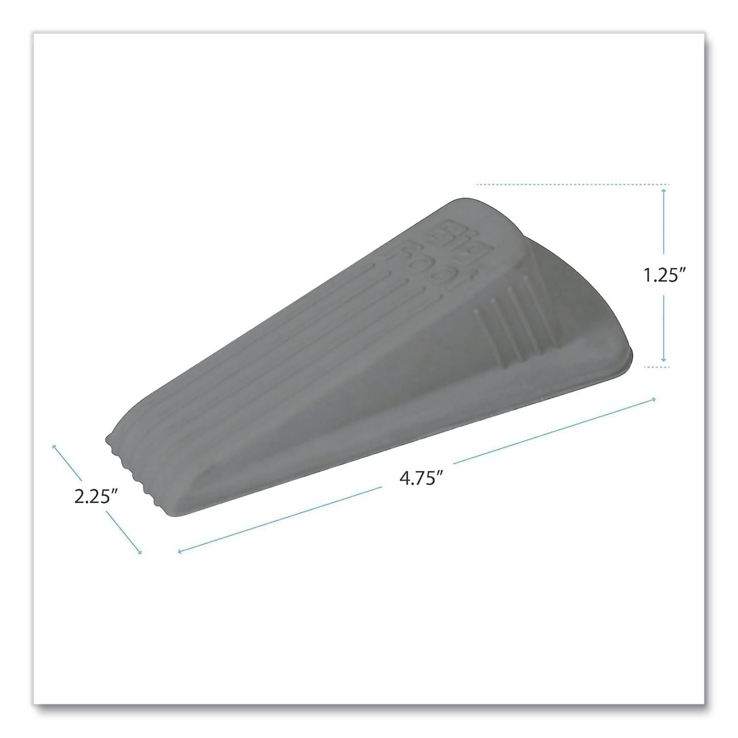 Big Foot Doorstop, Gray, Bulk Pack, 12/Carton