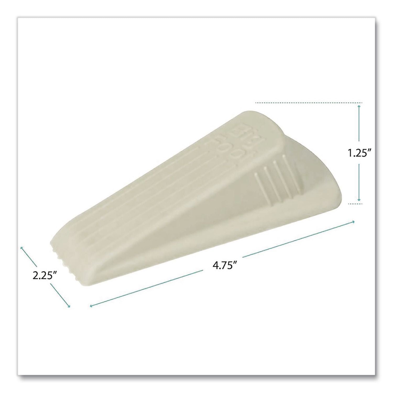 Big Foot Doorstop, Wedge, Beige, 2/Pack, 6 Packs/Carton