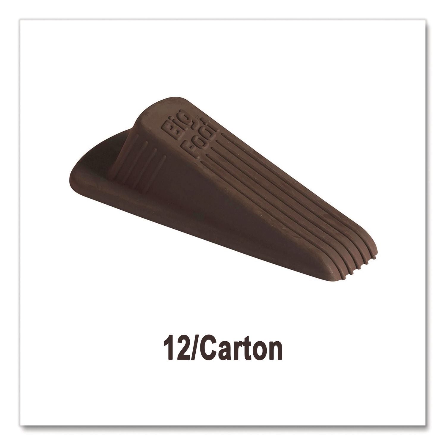 Big Foot Doorstop, Brown, Bulk Pack, 12/Carton