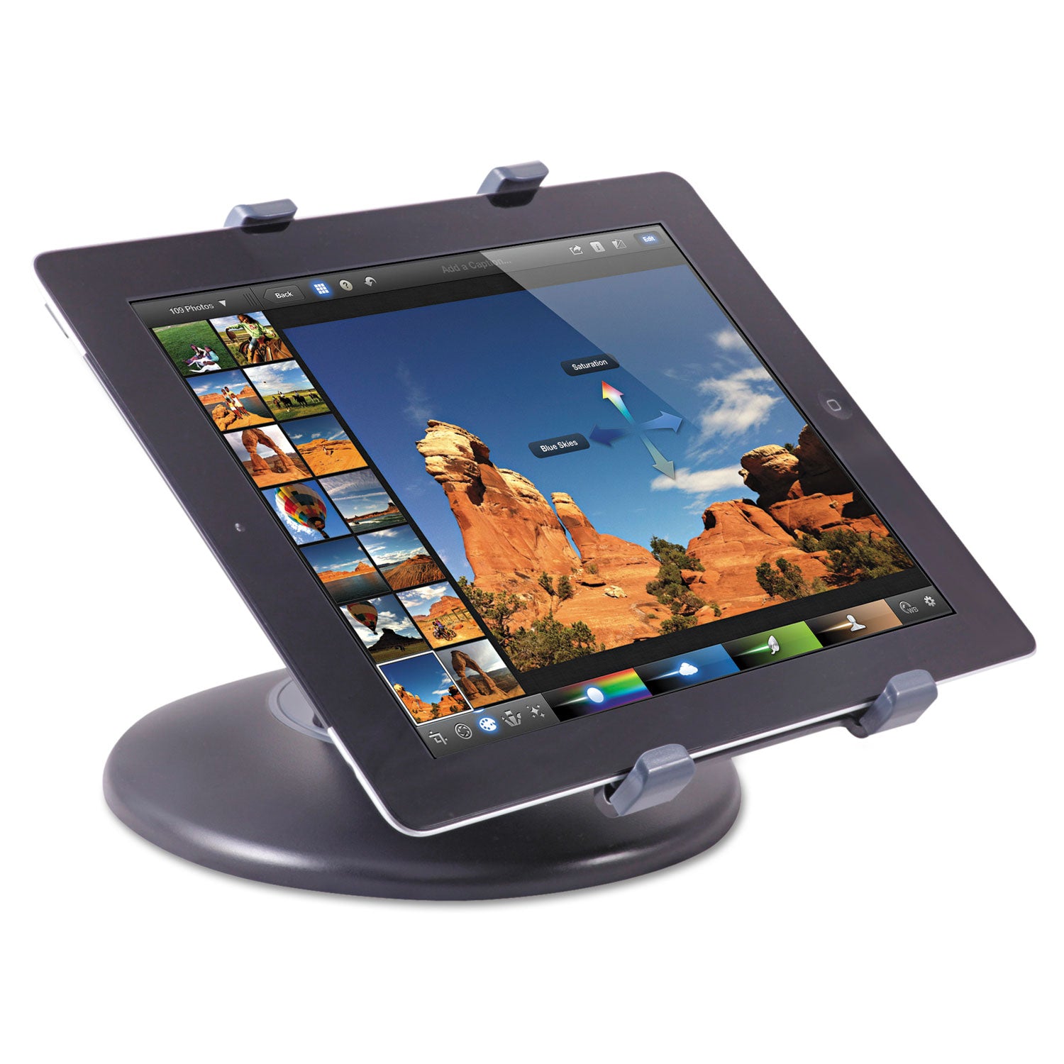 Kantek Adjustable Tablet Stand with Swivel Base