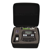 Thermal Transfer - 180 dpi - Label, Tape0.35" , 0.47" - Battery, Power Adapter - 6 Batteries Supported - AA - Battery Included - Black - PC - Print Preview, Auto Power Off, QWERTY, Manual Cutter