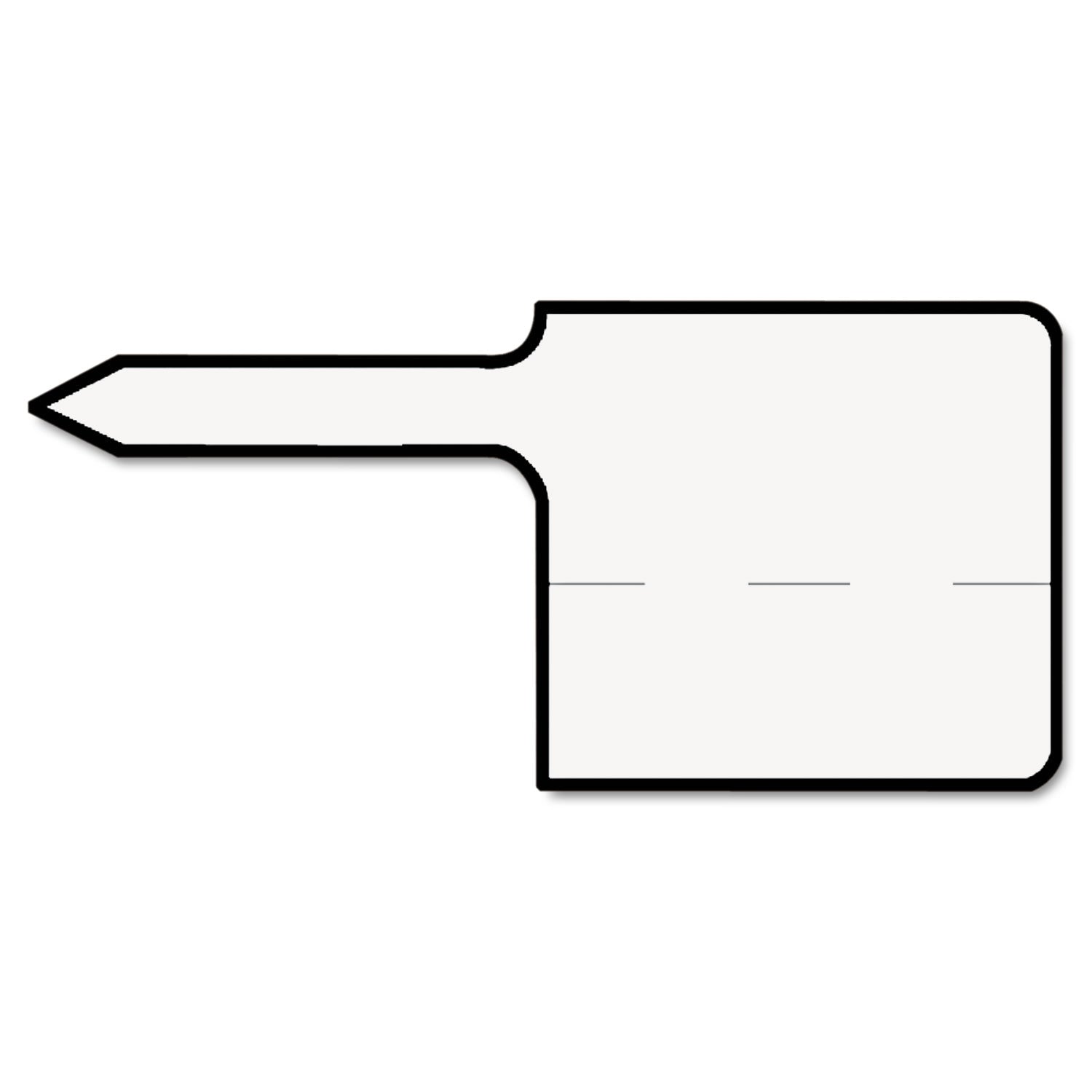 7/8" Width x 2" Length - Permanent Adhesive - Direct Thermal - White - 400 / Roll