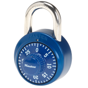 1-7/8in (48mm) Wide Combination Dial Padlock with Aluminum Cover; Assorted Colors
