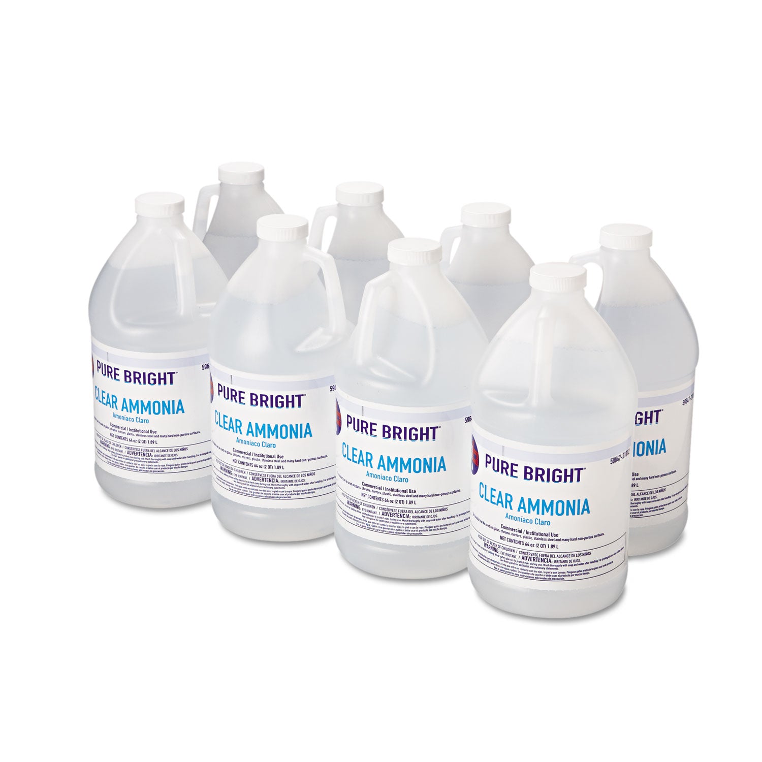 64 fl oz (2 quart) - Clear - 8 / Carton