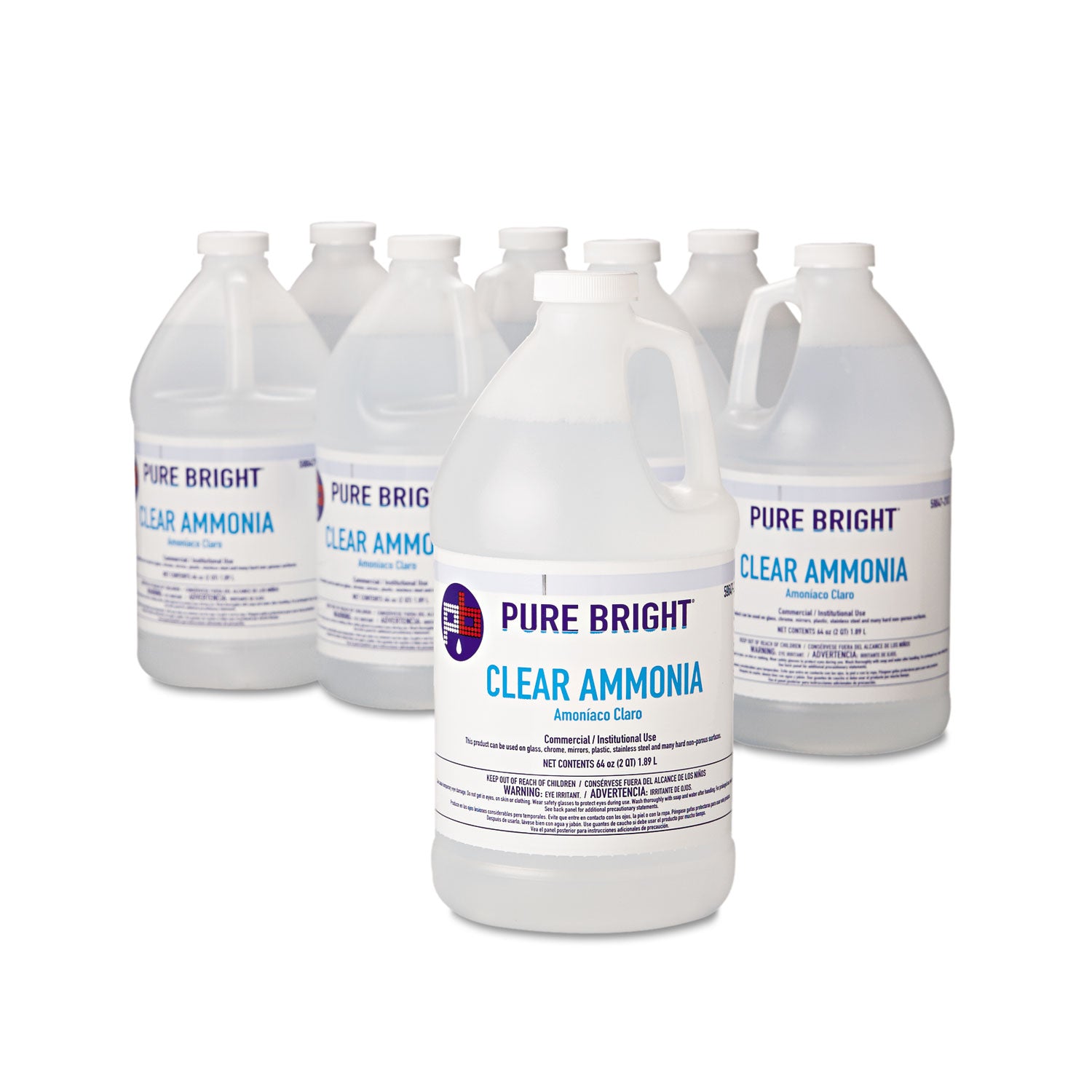 64 fl oz (2 quart) - Clear - 8 / Carton