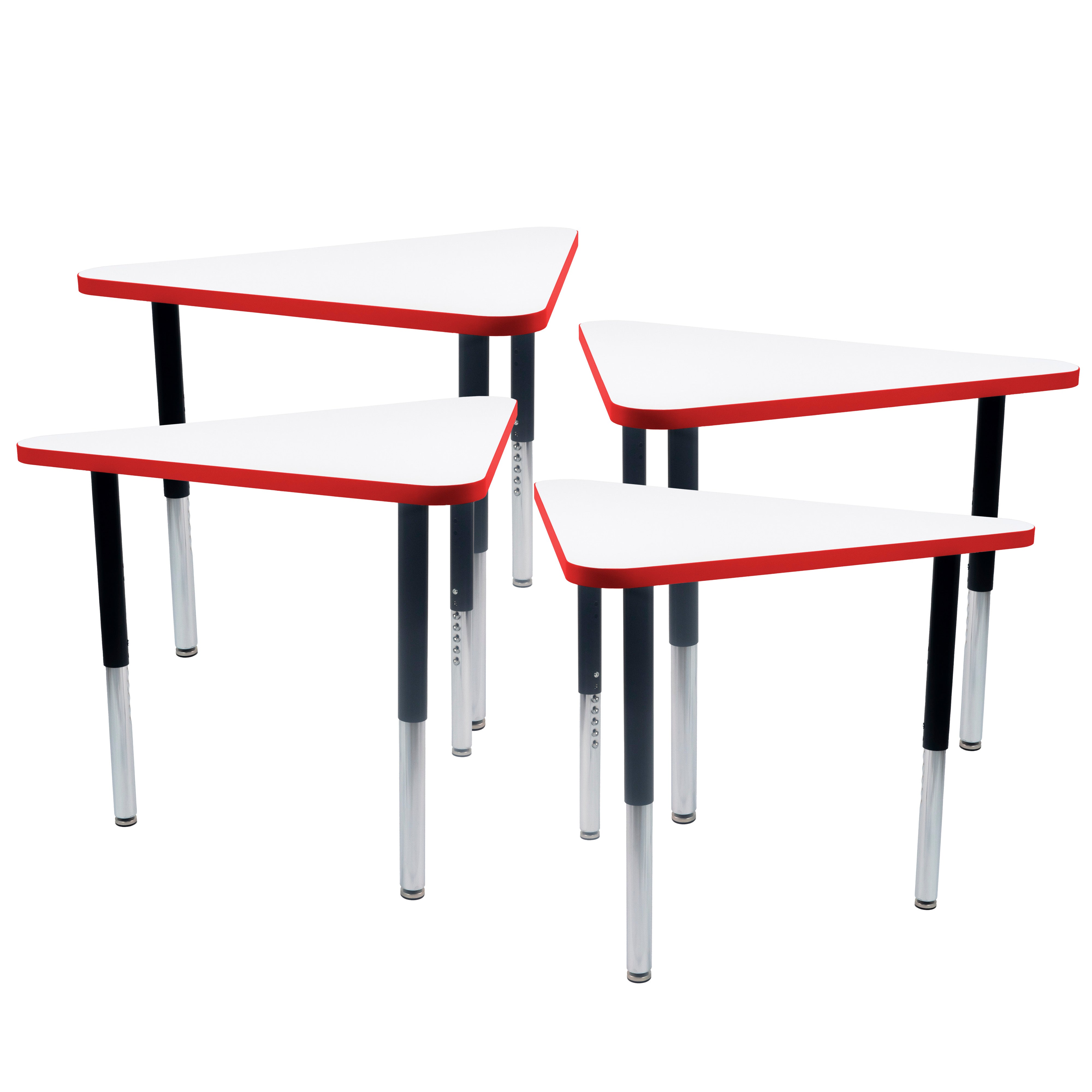 TF Triangle 30x41 Super Leg HPL 4pk / Dry Erase-Red