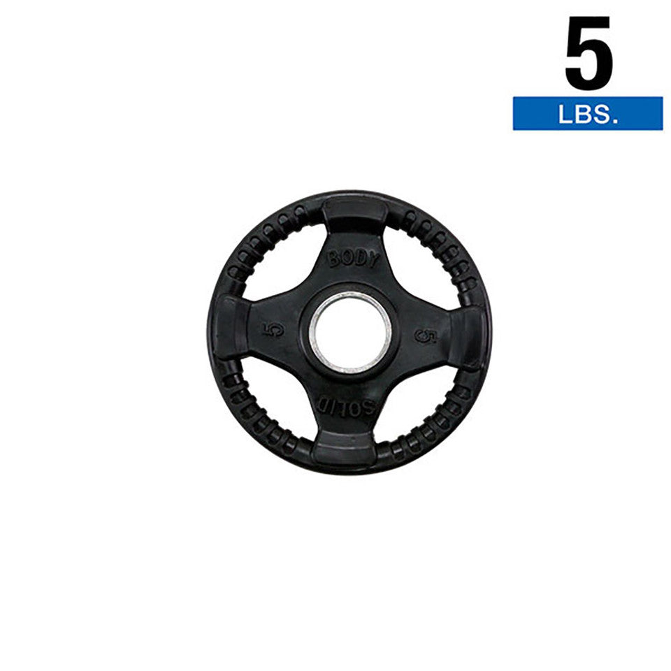 Rubber Grip Plate Black 5Lb