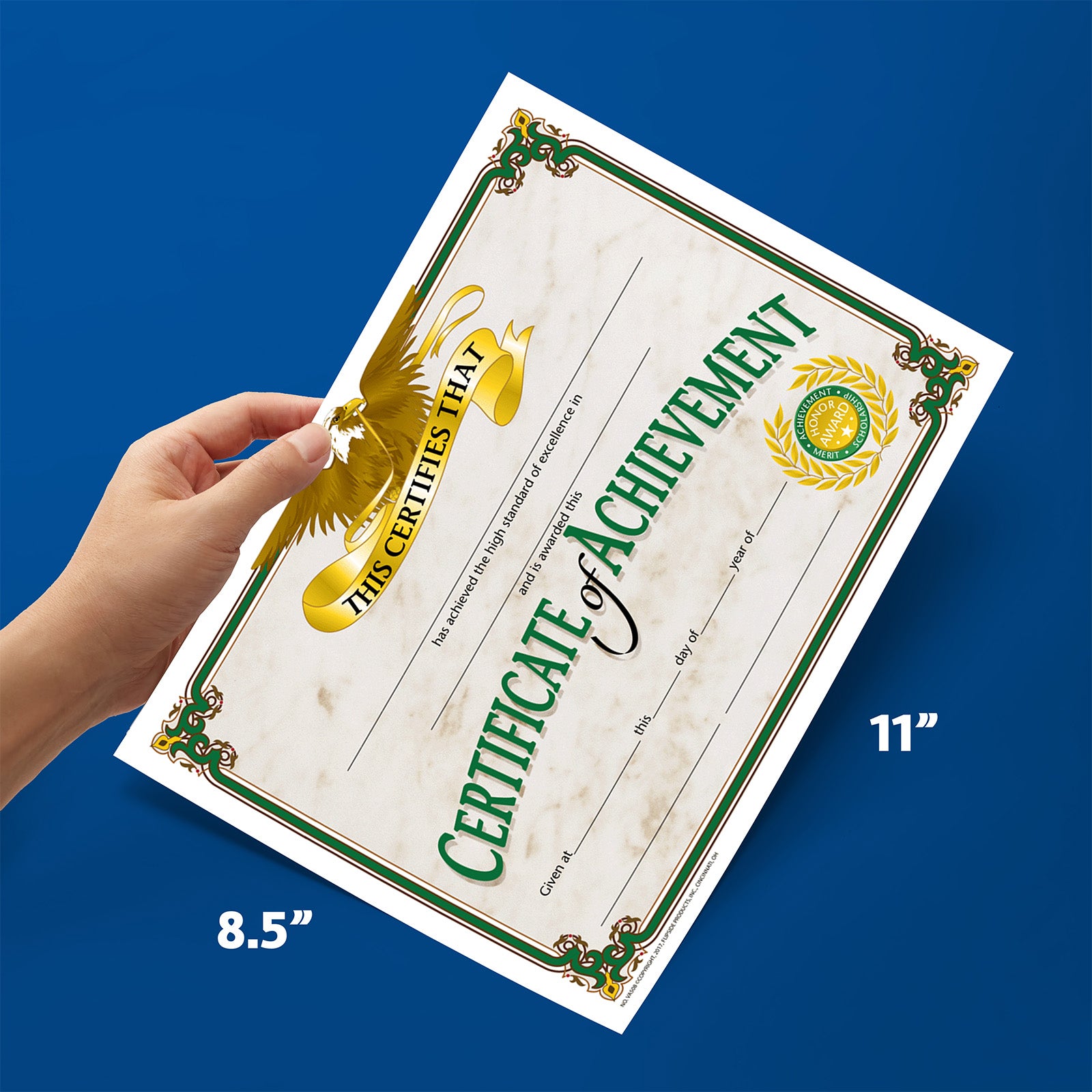 Certificate of Achievement, 8.5" x 11", Pack of 30
