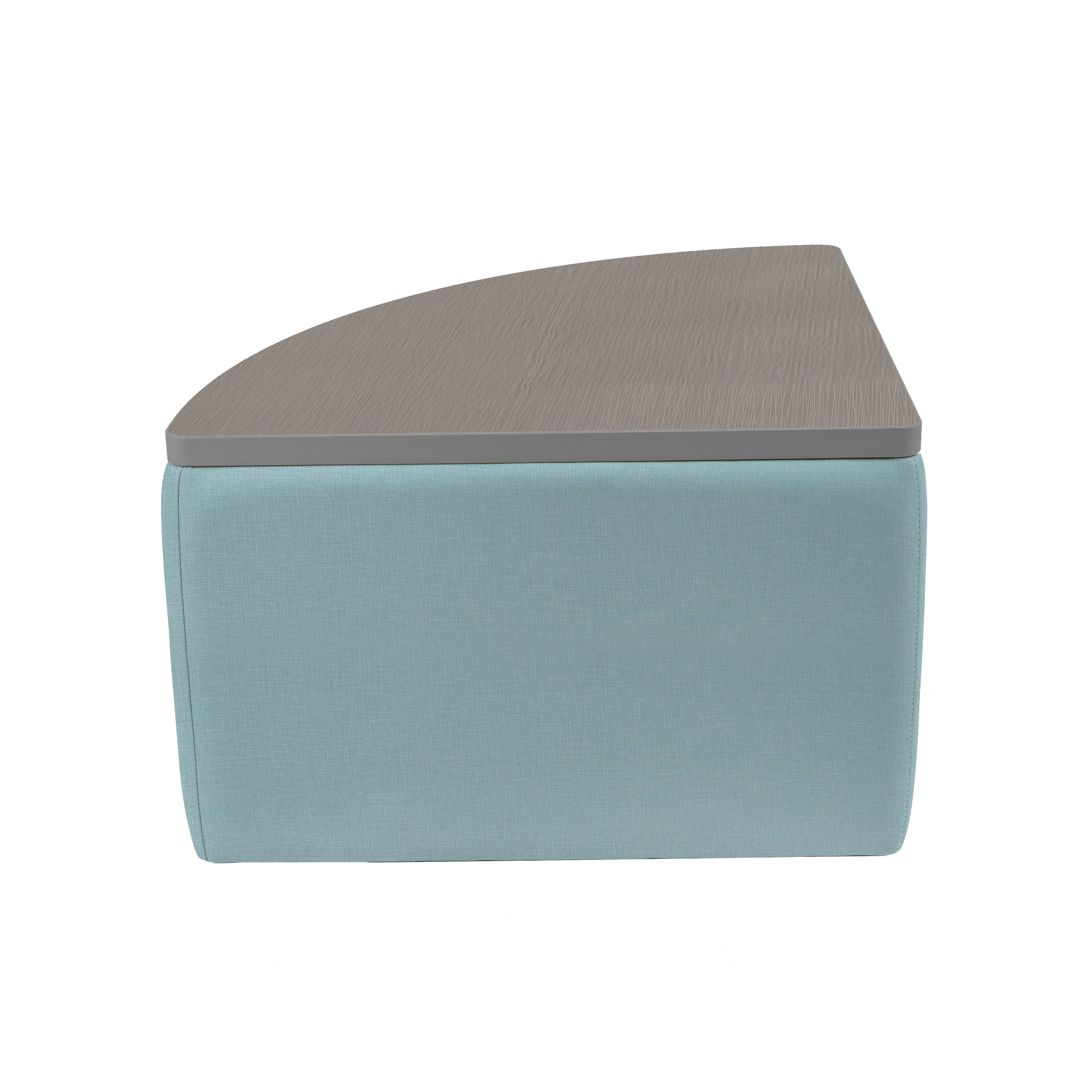 UPH Ottoman Table Top Pie 18H / 145 Blue Print - Cosmic Strandz-Graphite