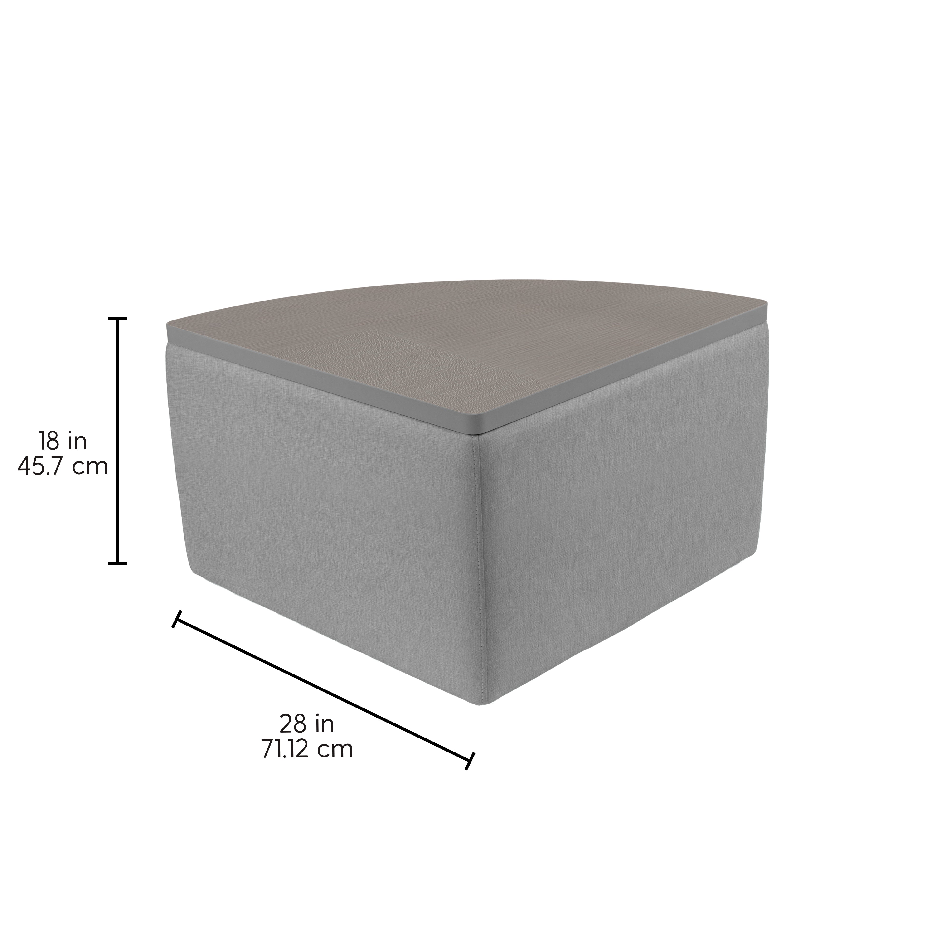 UPH Ottoman Table Top Pie 18H / 162 Gray Print - Cosmic Strandz-Graphite