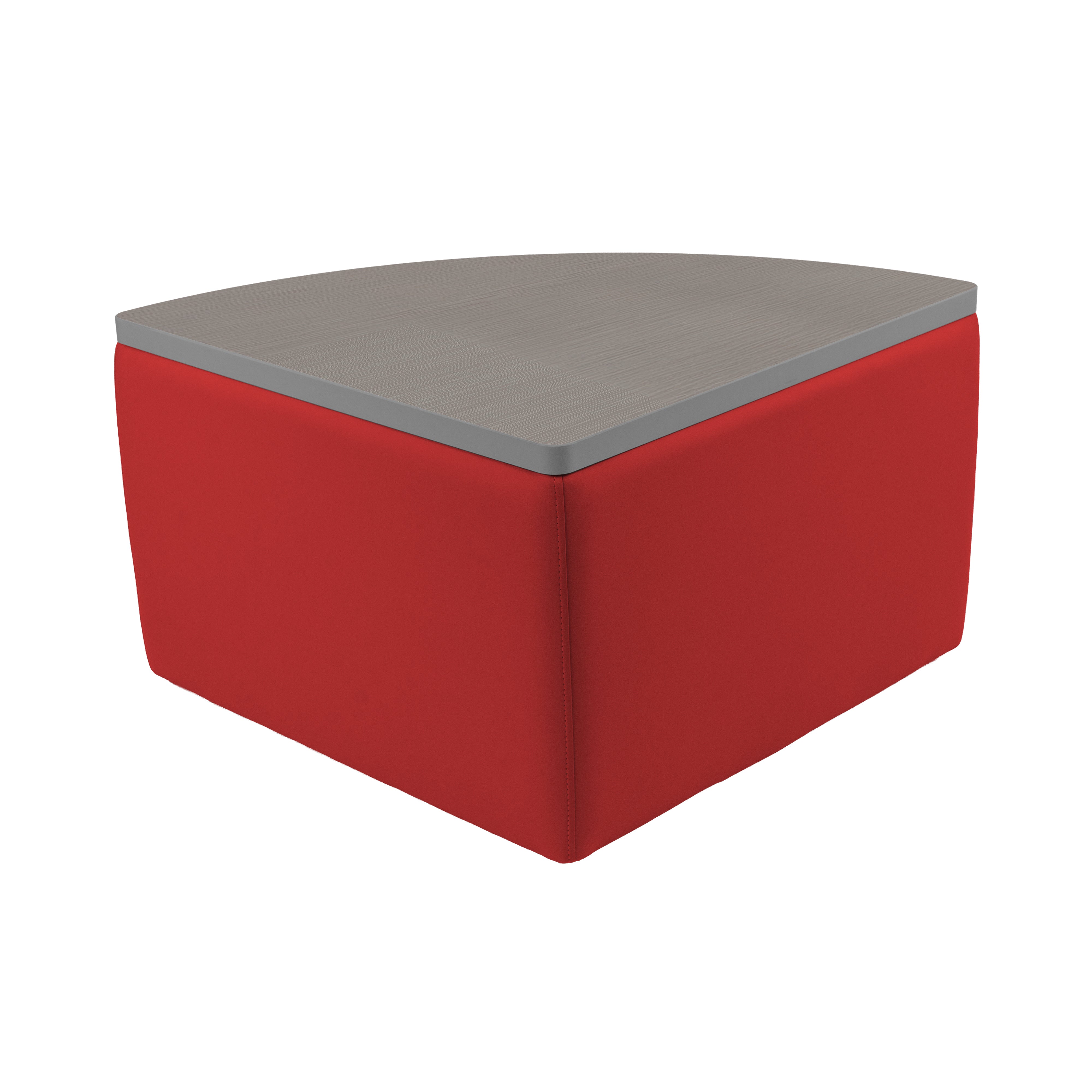 UPH Ottoman Table Top Pie 18H / 186 Red - Cosmic Strandz-Graphite