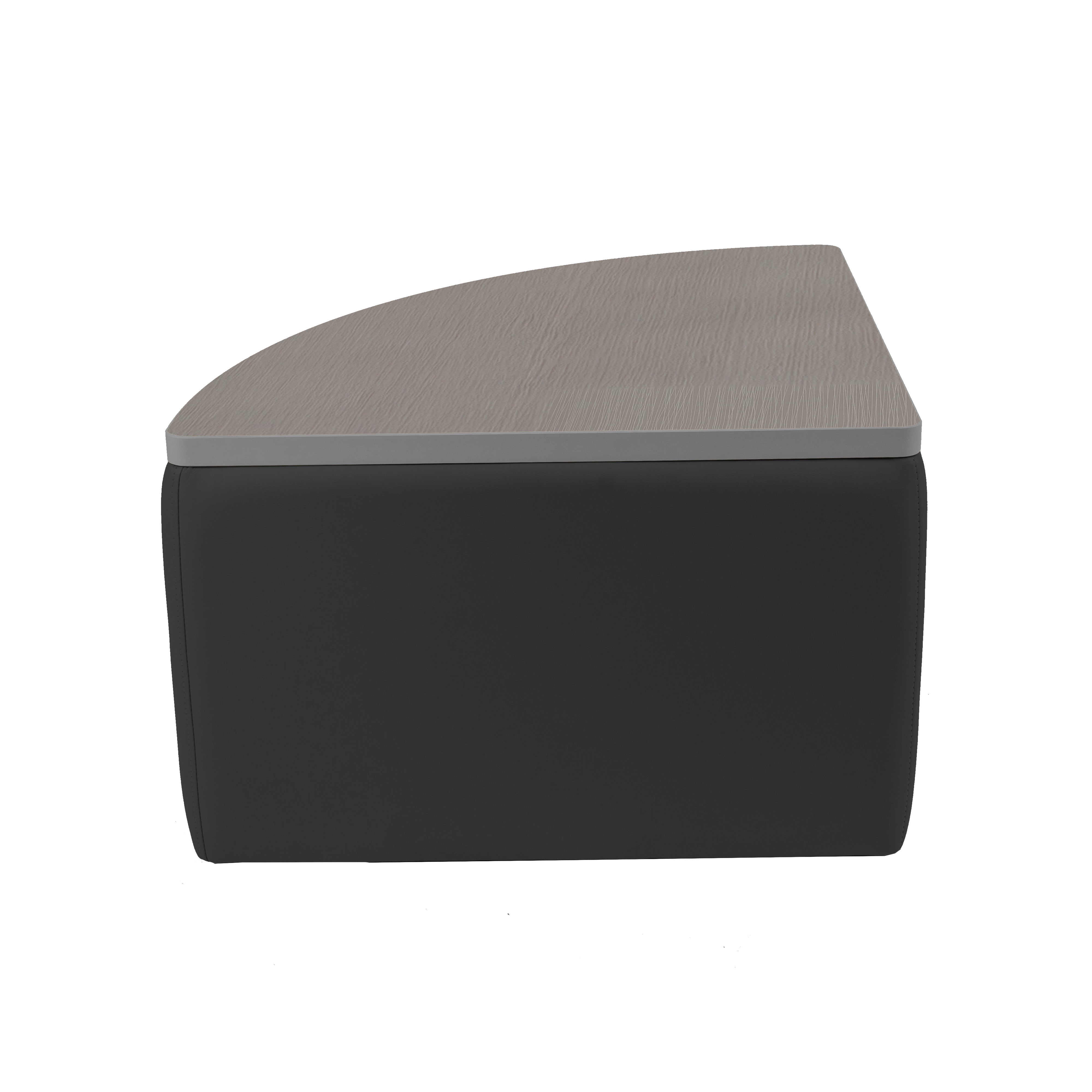UPH Ottoman Table Top Pie 18H / Black - Cosmic Strandz-Graphite