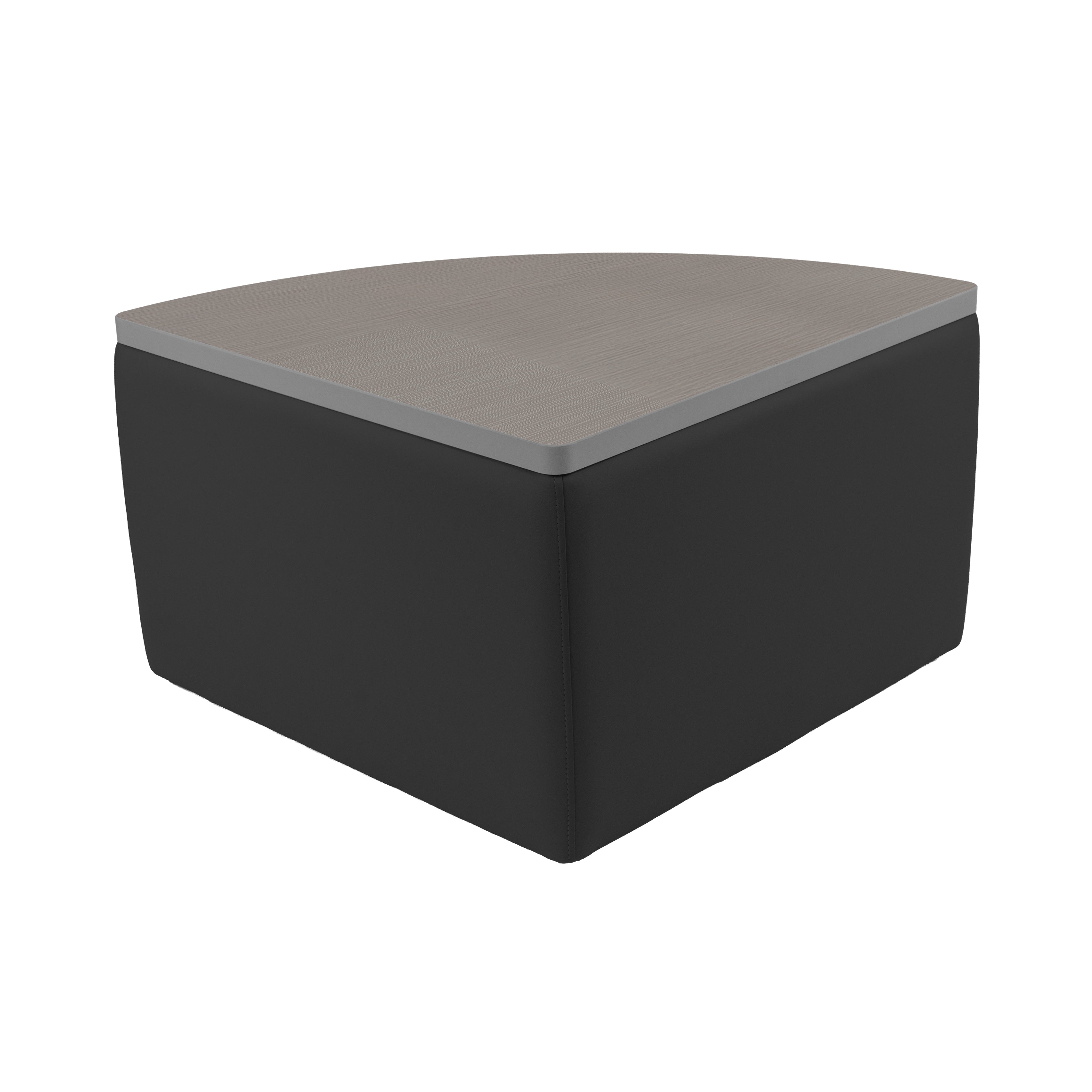 UPH Ottoman Table Top Pie 18H / Black - Cosmic Strandz-Graphite