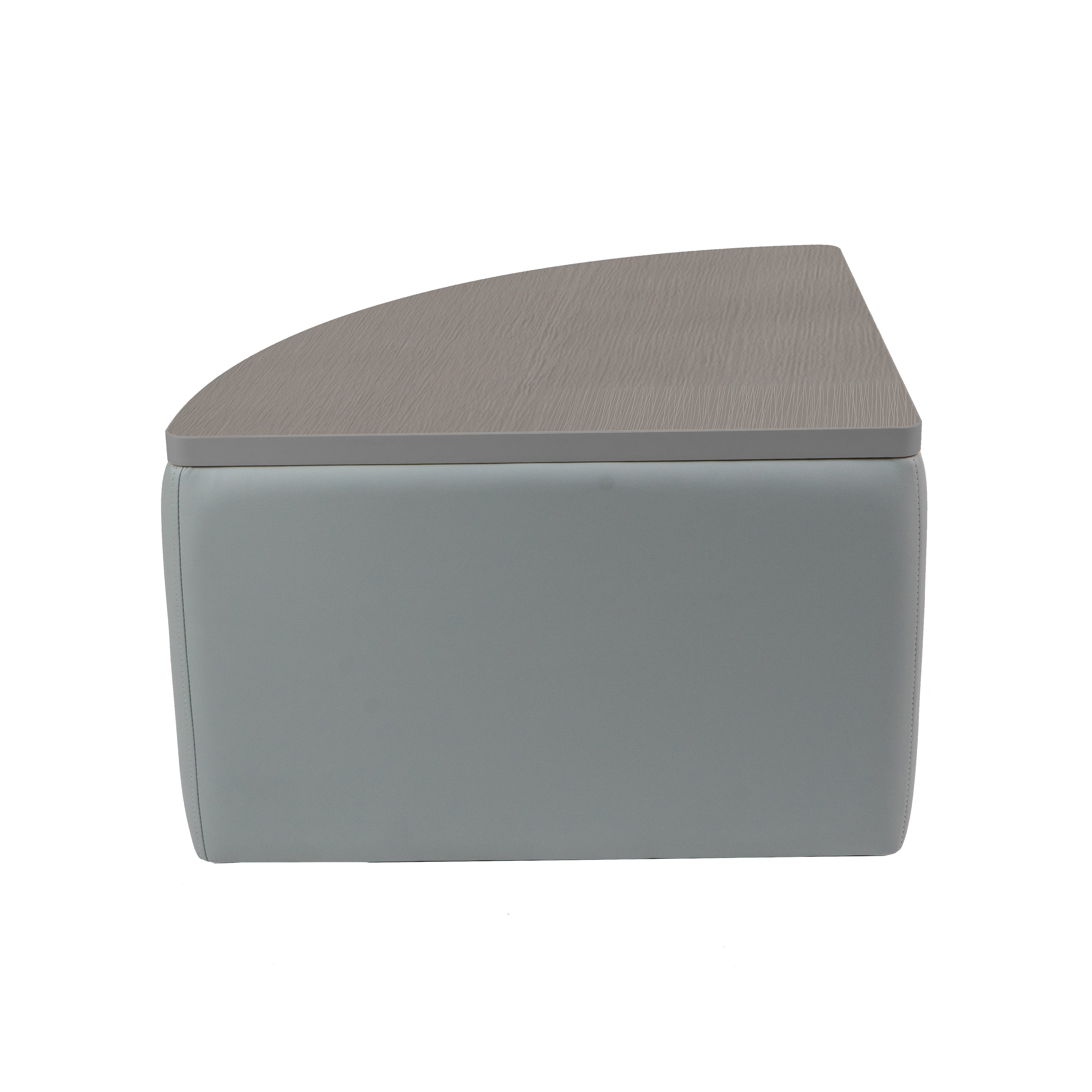UPH Ottoman Table Top Pie 18H / Gray - Cosmic Strandz-Graphite