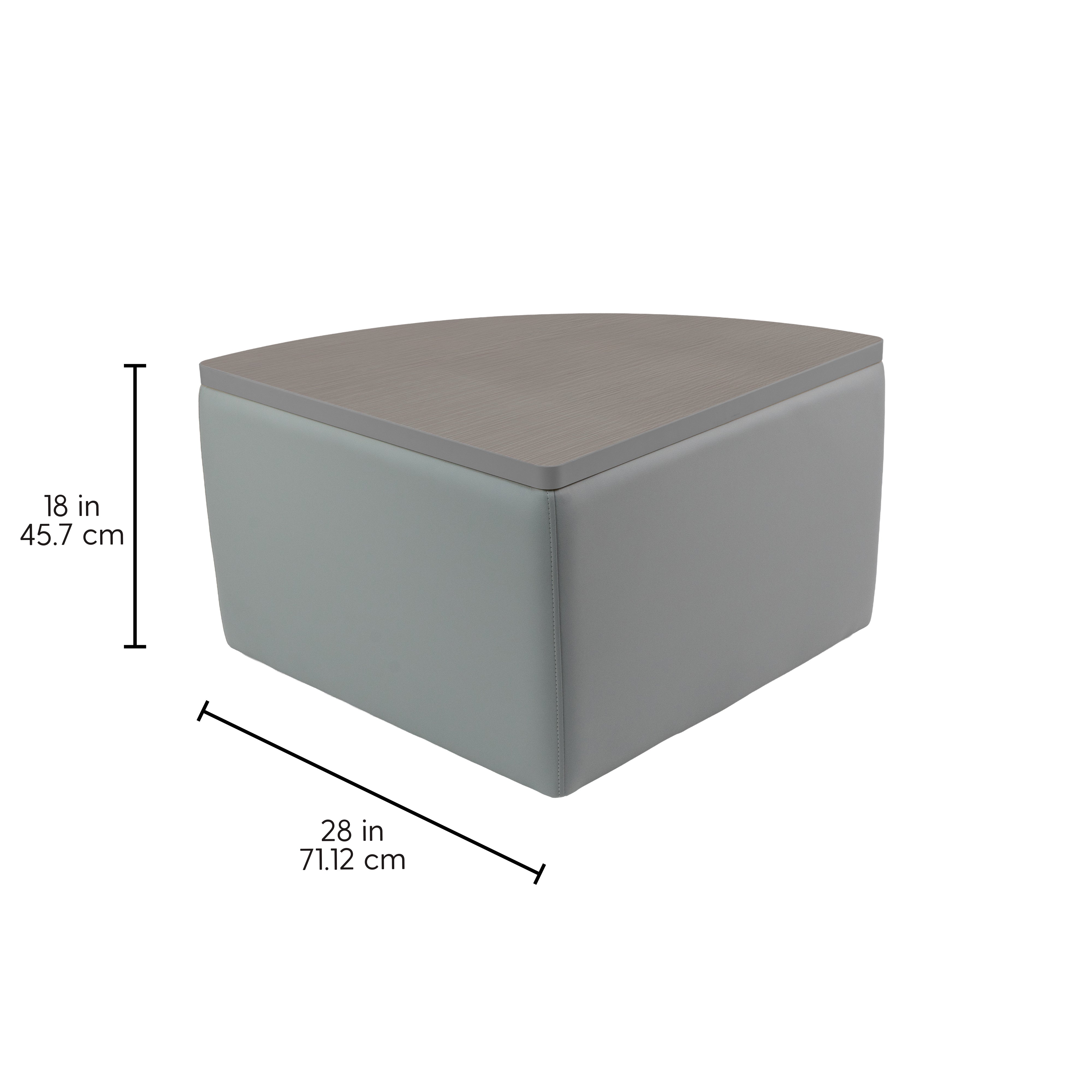 UPH Ottoman Table Top Pie 18H / Gray - Cosmic Strandz-Graphite