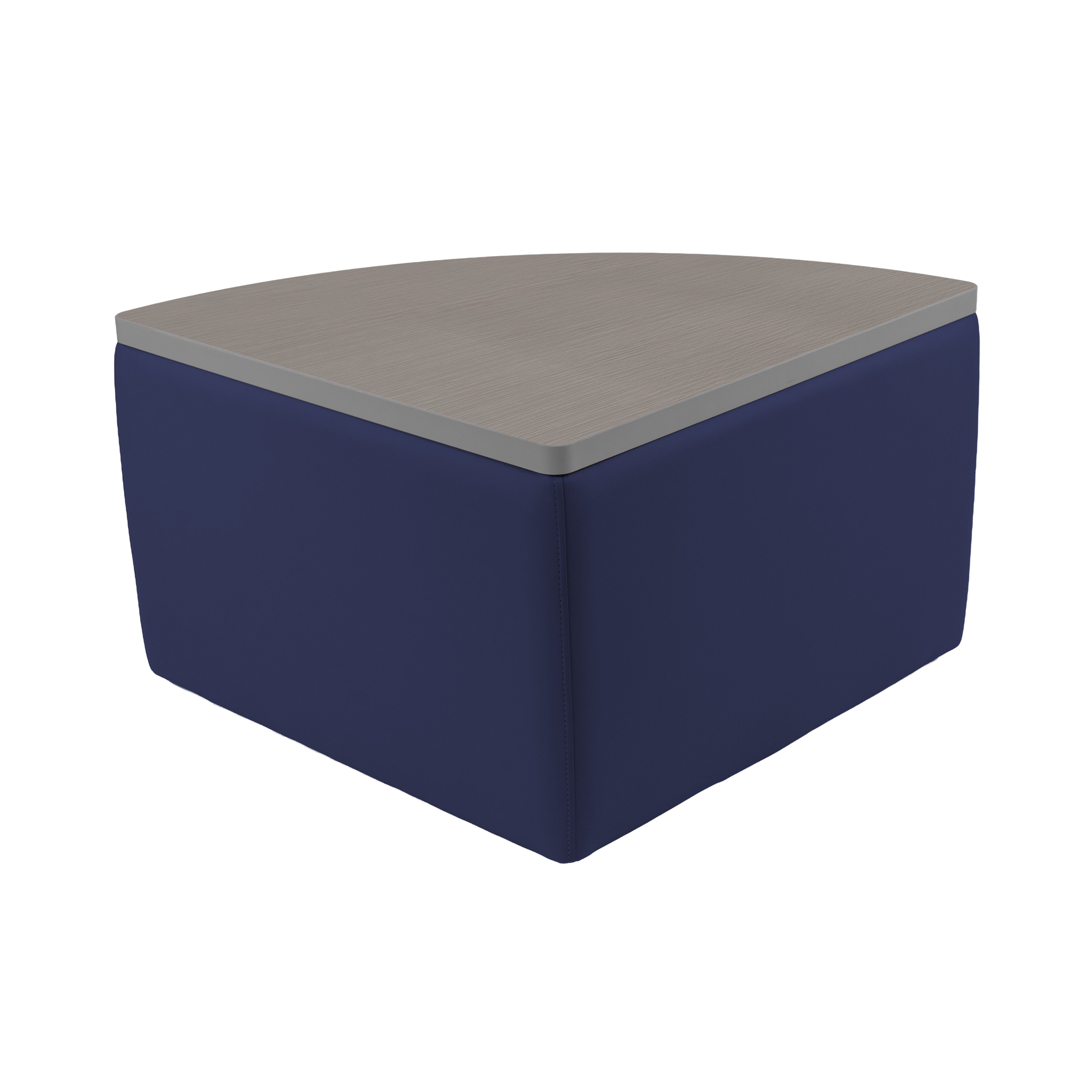 UPH Ottoman Table Top Pie 18H / Navy - Cosmic Strandz-Graphite