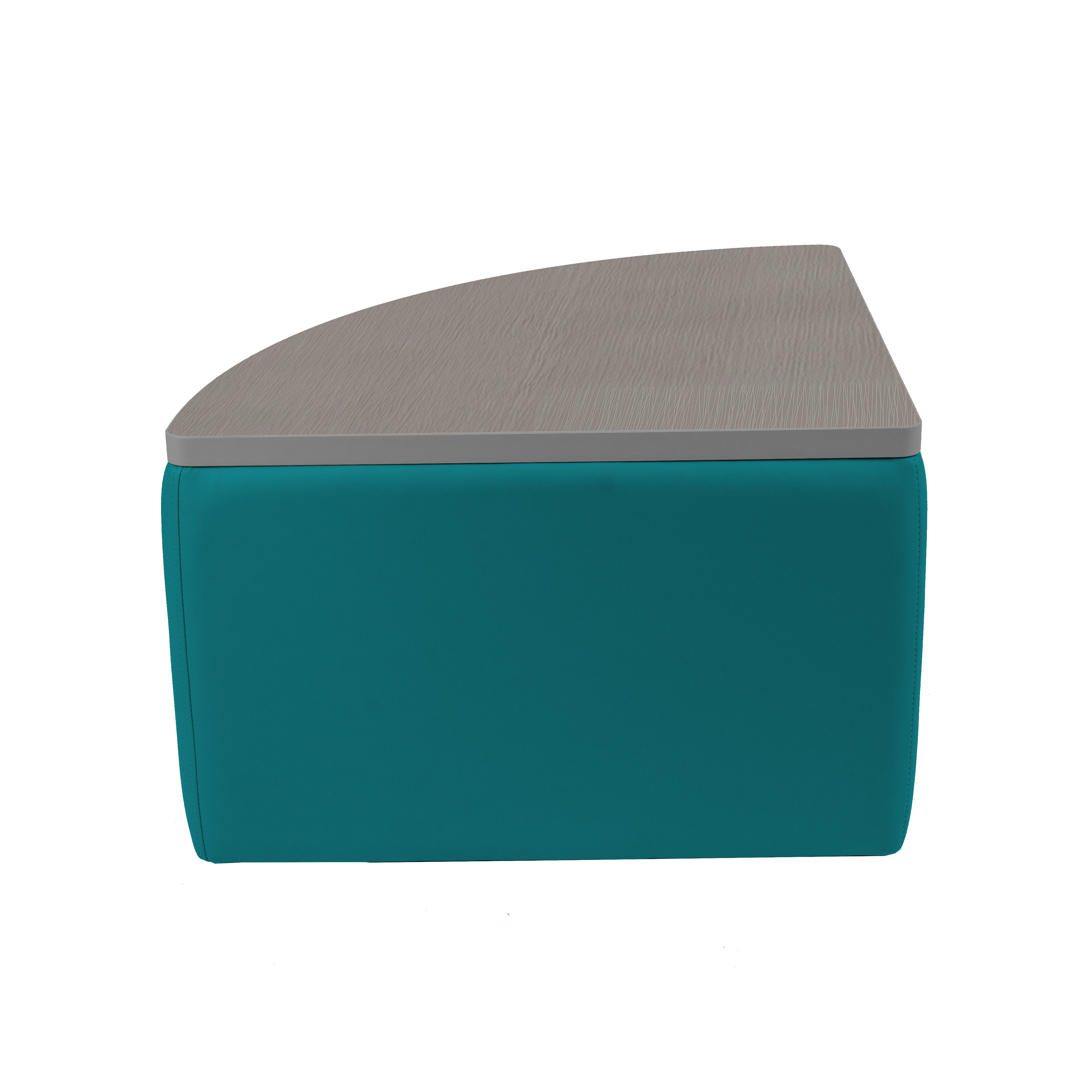 UPH Ottoman Table Top Pie 18H / Teal - Cosmic Strandz-Graphite