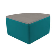 UPH Ottoman Table Top Pie 18H / Teal - Cosmic Strandz-Graphite