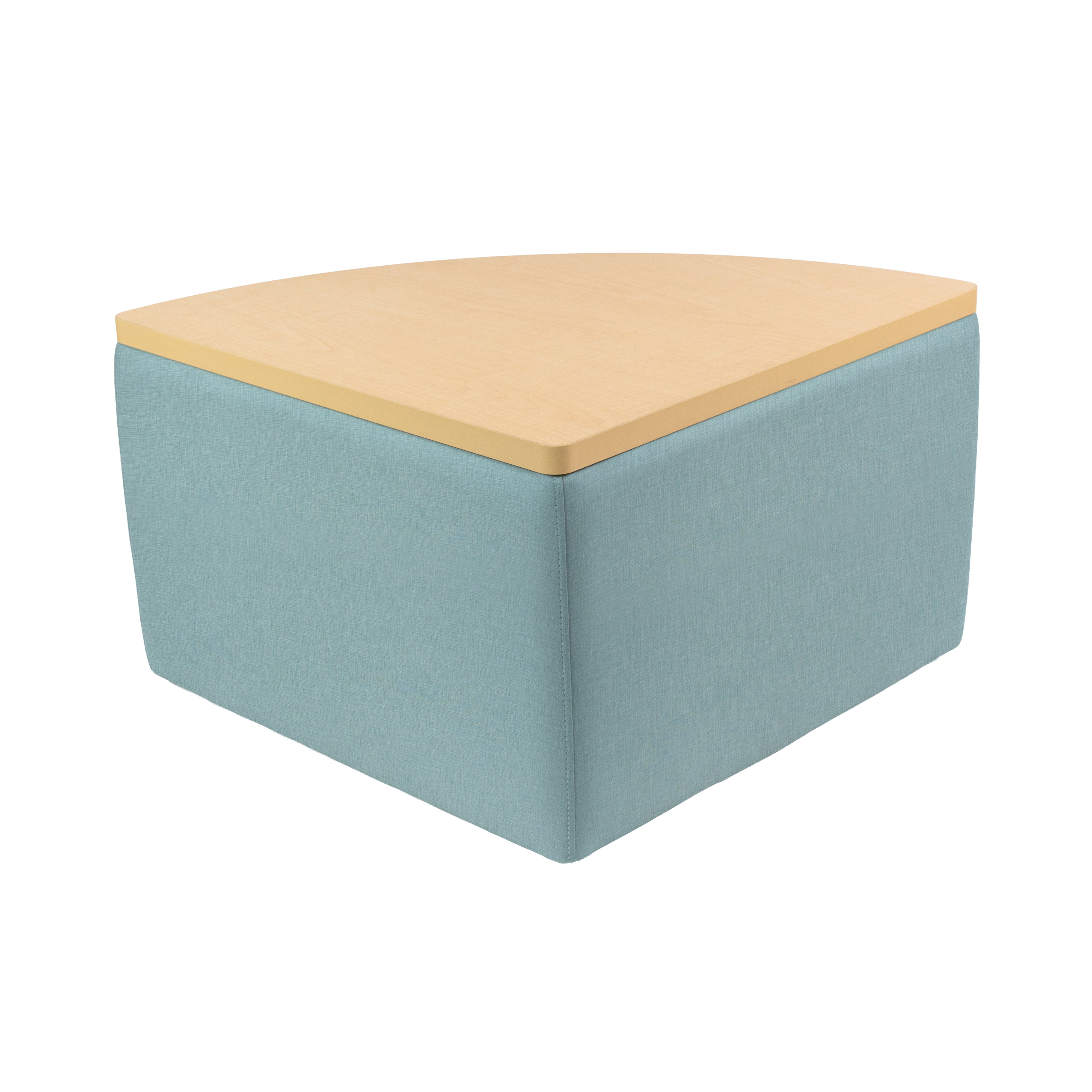 UPH Ottoman Table Top Pie 18H / 145 Blue Print - Maple-Maple