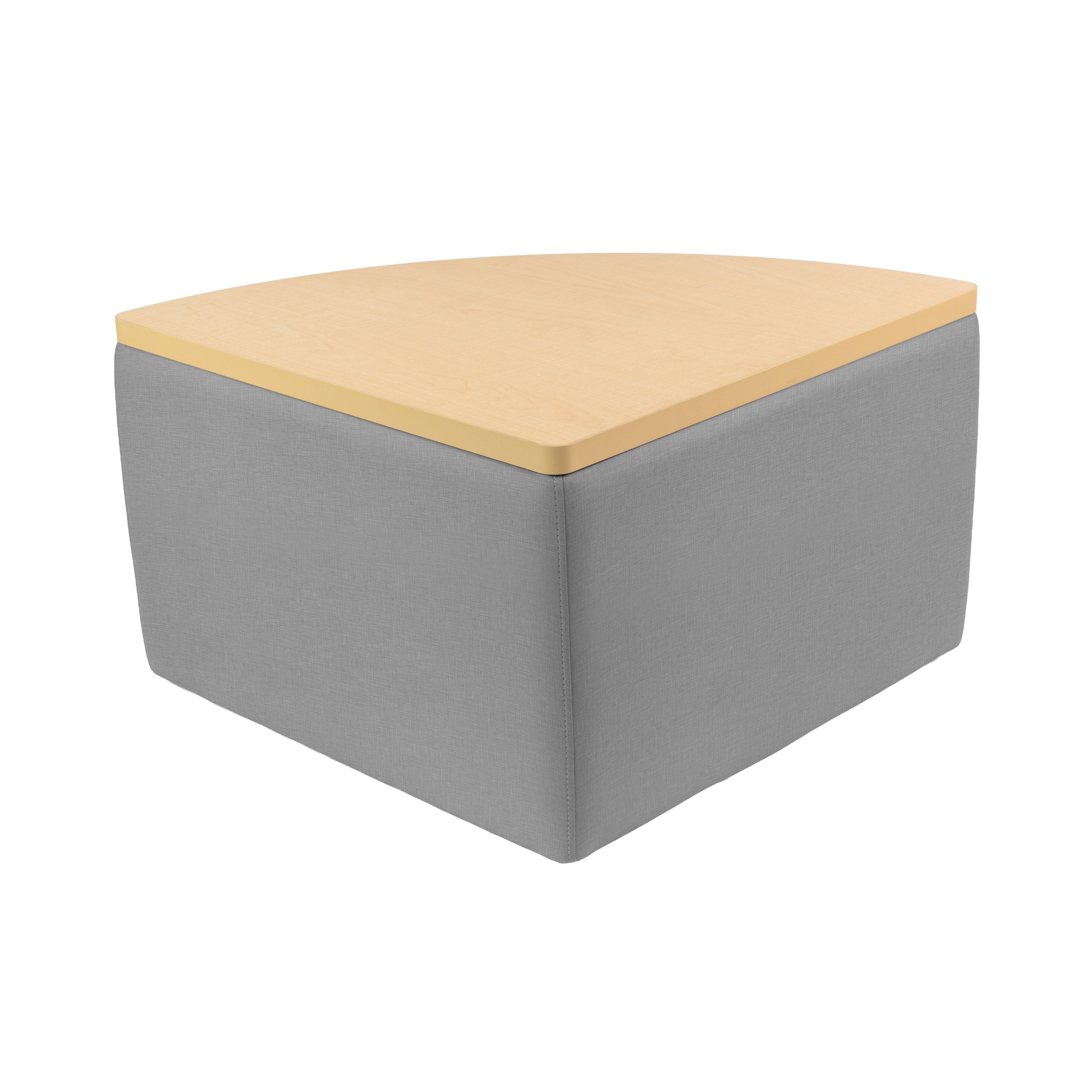 UPH Ottoman Table Top Pie 18H / 162 Gray Print - Maple-Maple