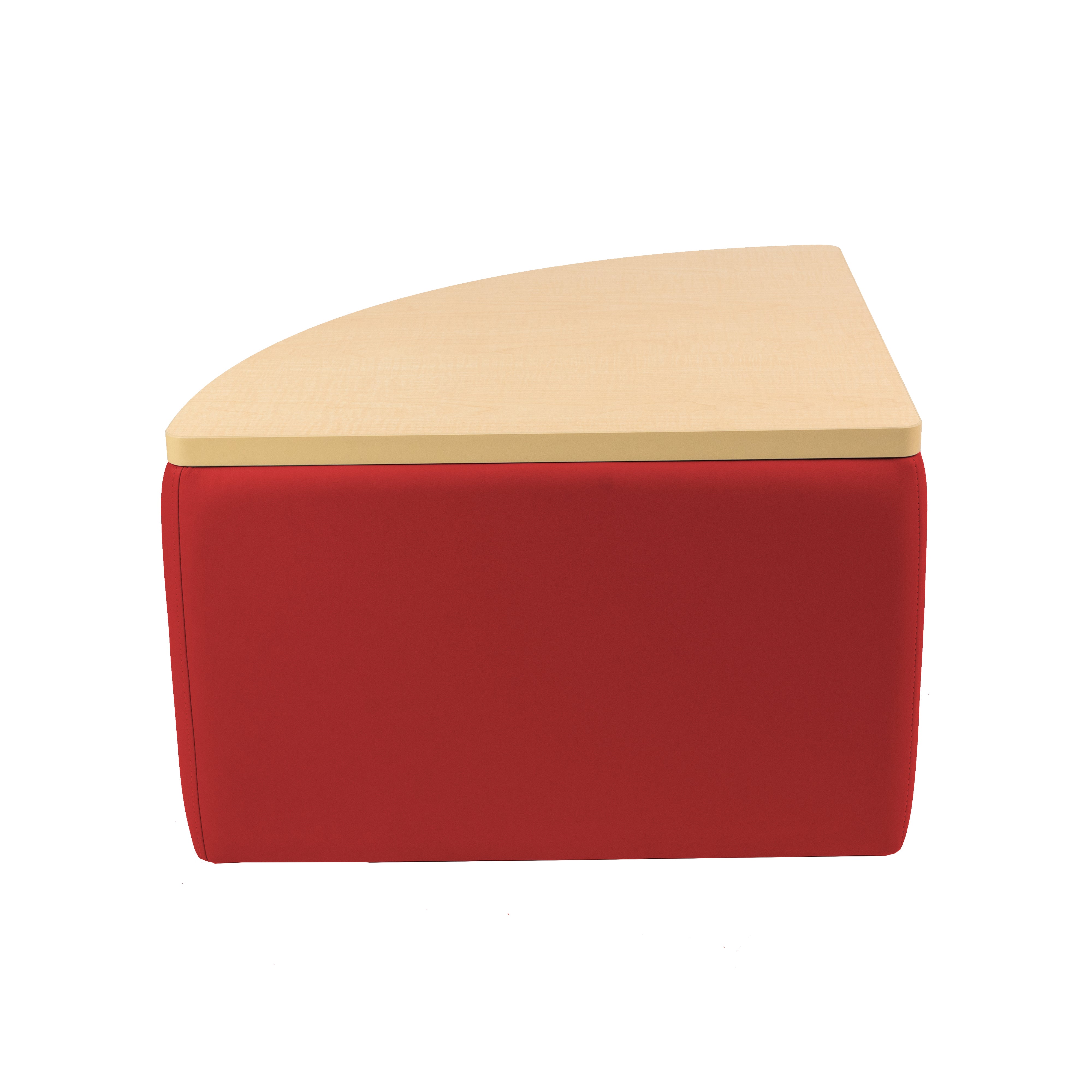 UPH Ottoman Table Top Pie 18H / 186 Red - Maple-Maple