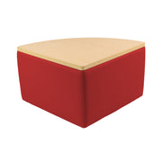 UPH Ottoman Table Top Pie 18H / 186 Red - Maple-Maple