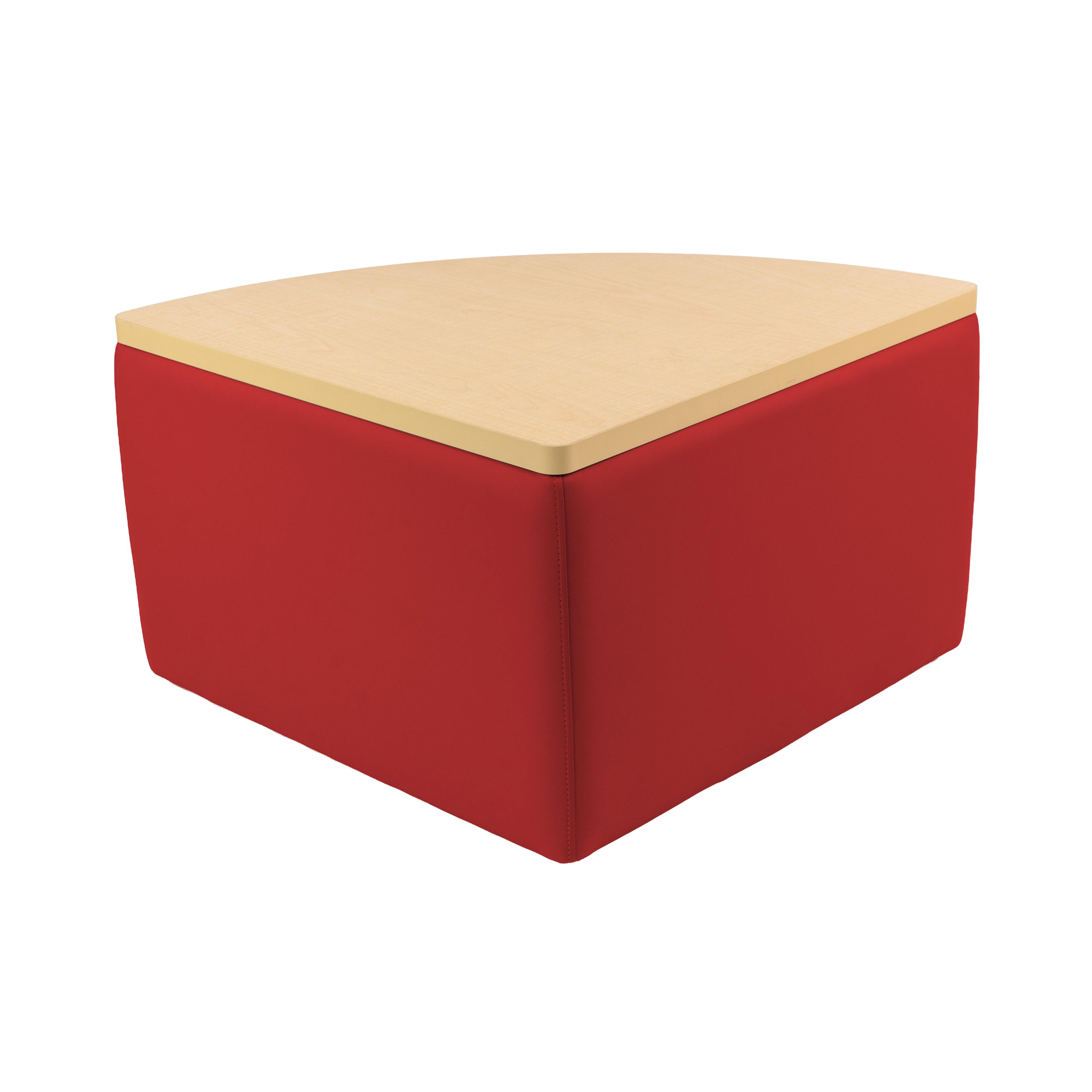 UPH Ottoman Table Top Pie 18H / 186 Red - Maple-Maple