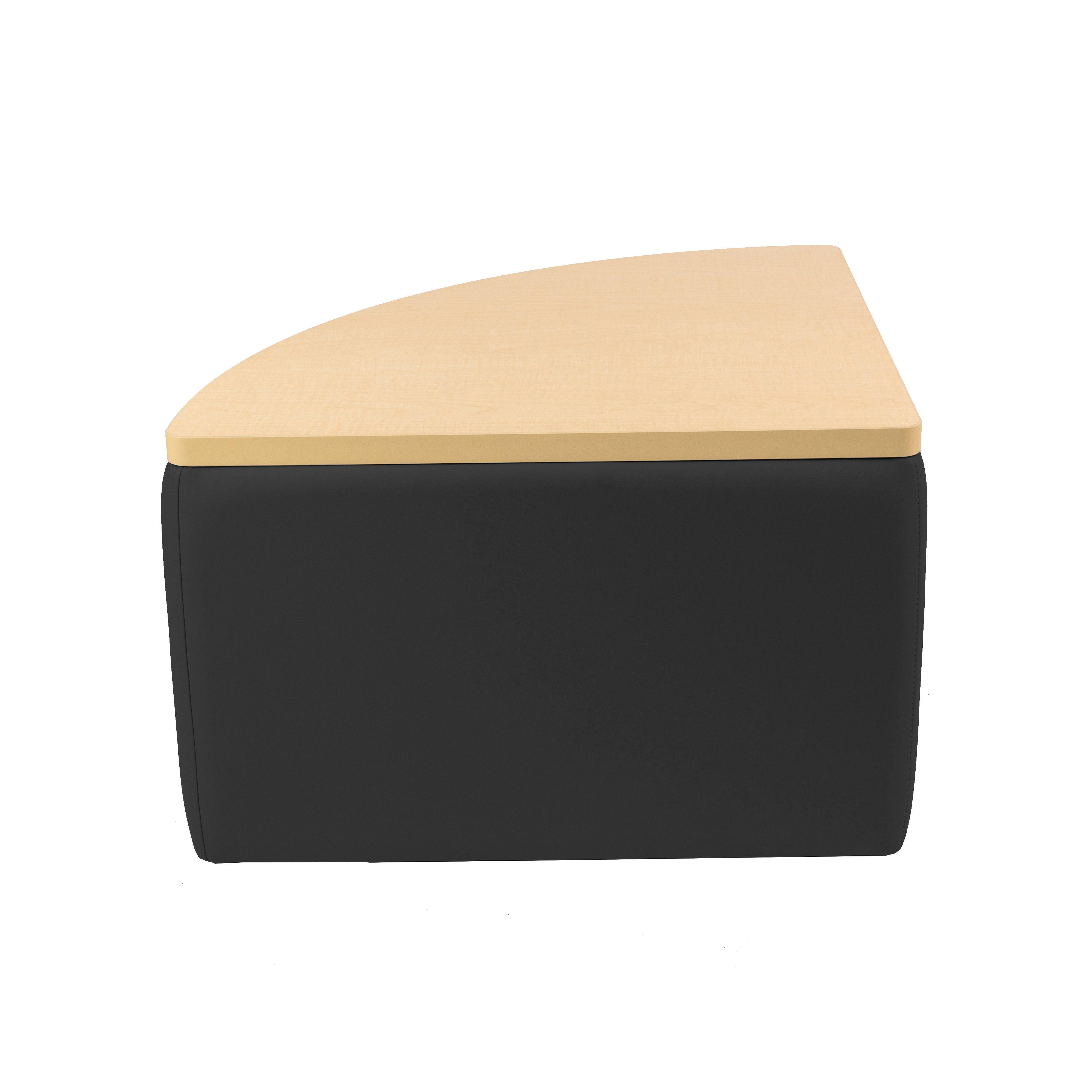 UPH Ottoman Table Top Pie 18H / Black - Maple-Maple
