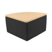UPH Ottoman Table Top Pie 18H / Black - Maple-Maple