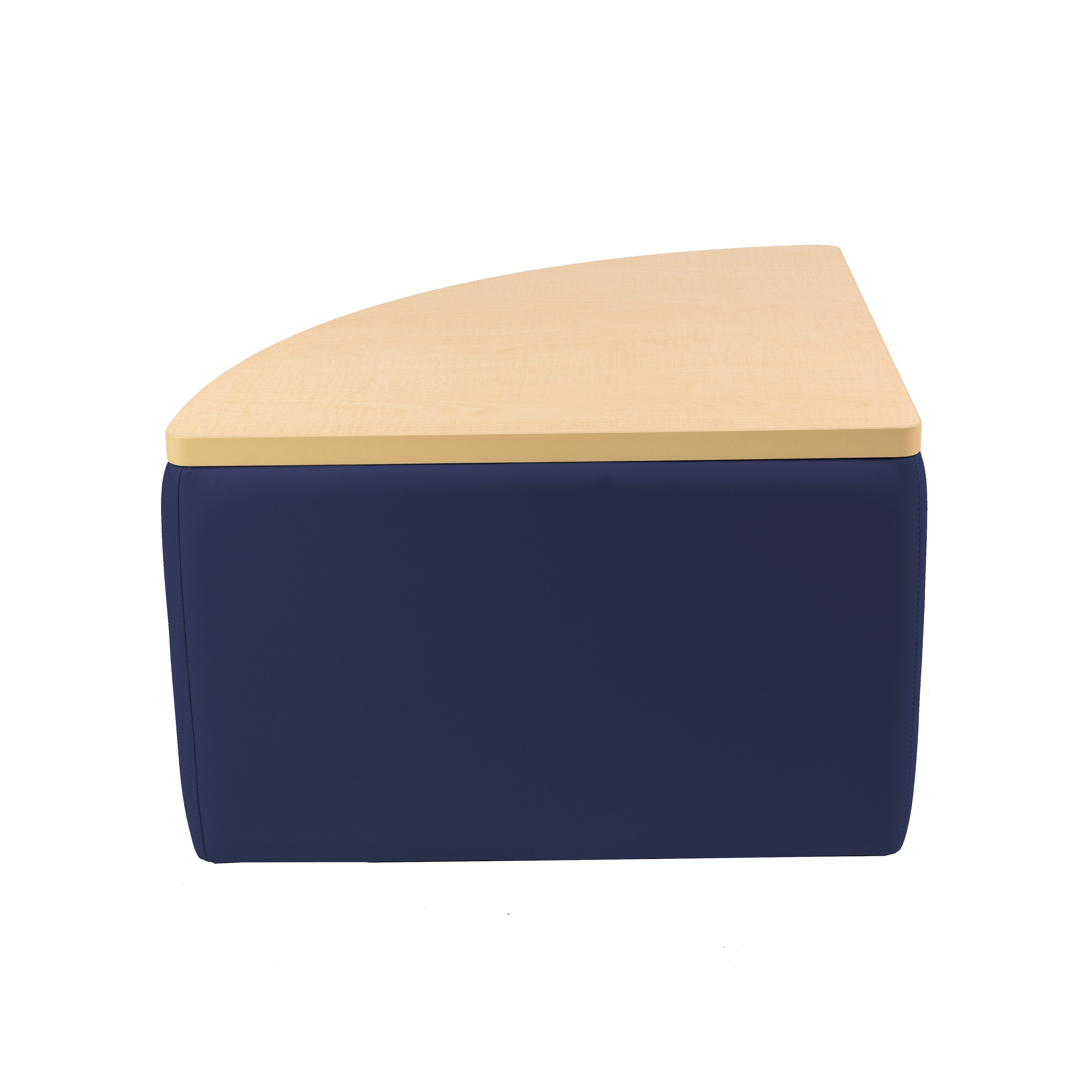 UPH Ottoman Table Top Pie 18H / Navy - Maple-Maple