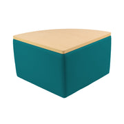 UPH Ottoman Table Top Pie 18H / Teal - Maple-Maple