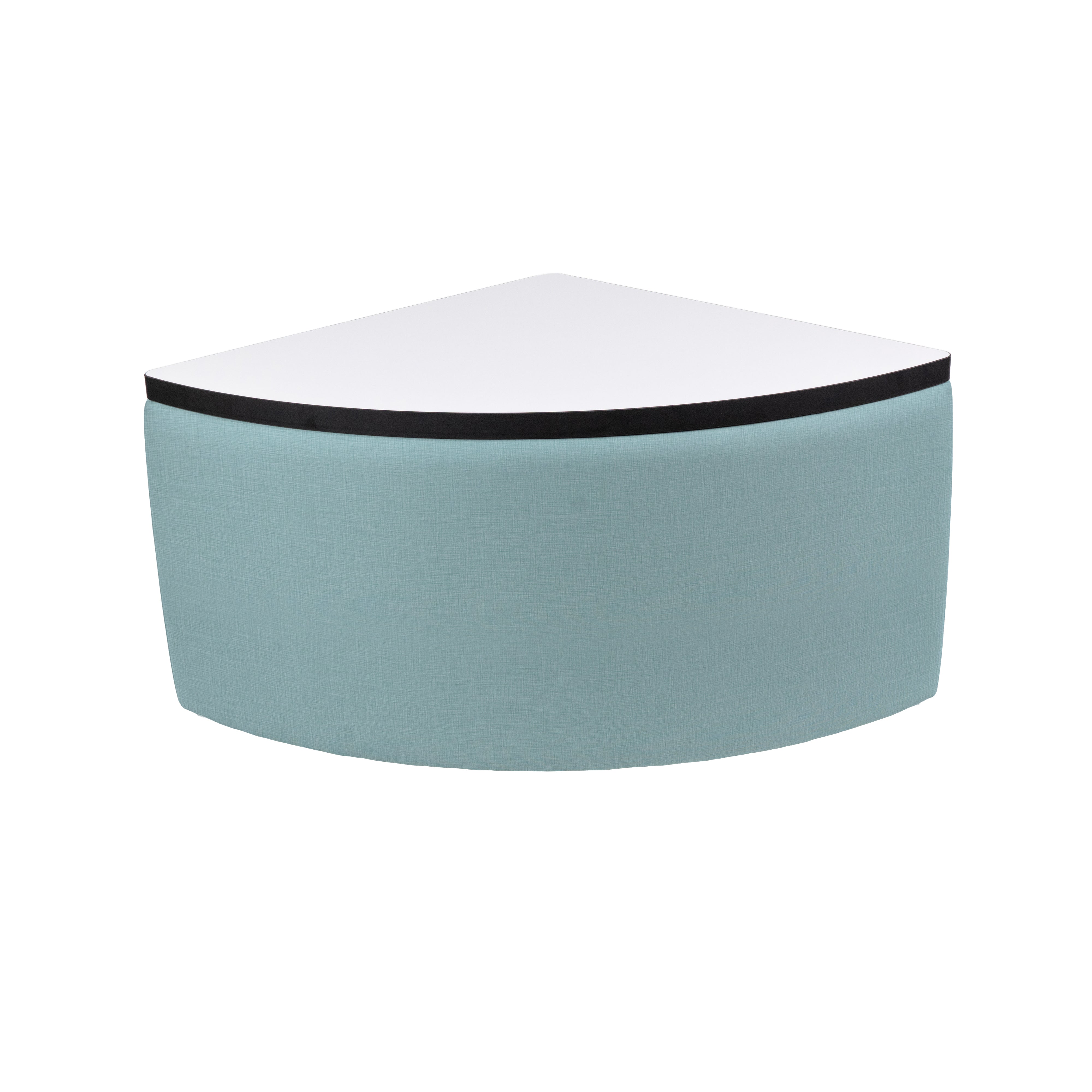 UPH Ottoman Table Top HPL Pie 18H / 145 Blue Print - Dry Erase-Black