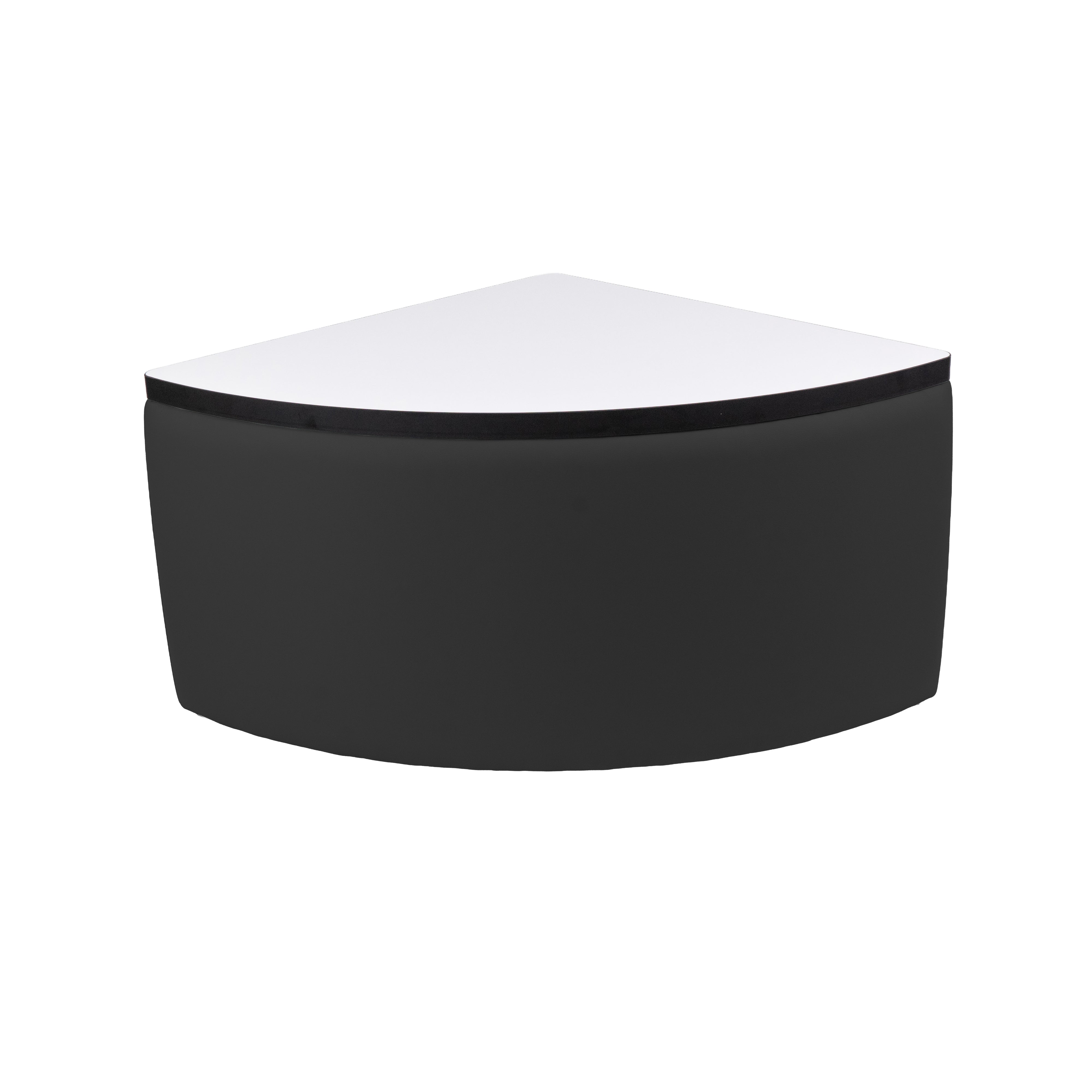 UPH Ottoman Table Top HPL Pie 18H / Black - Dry Erase-Black