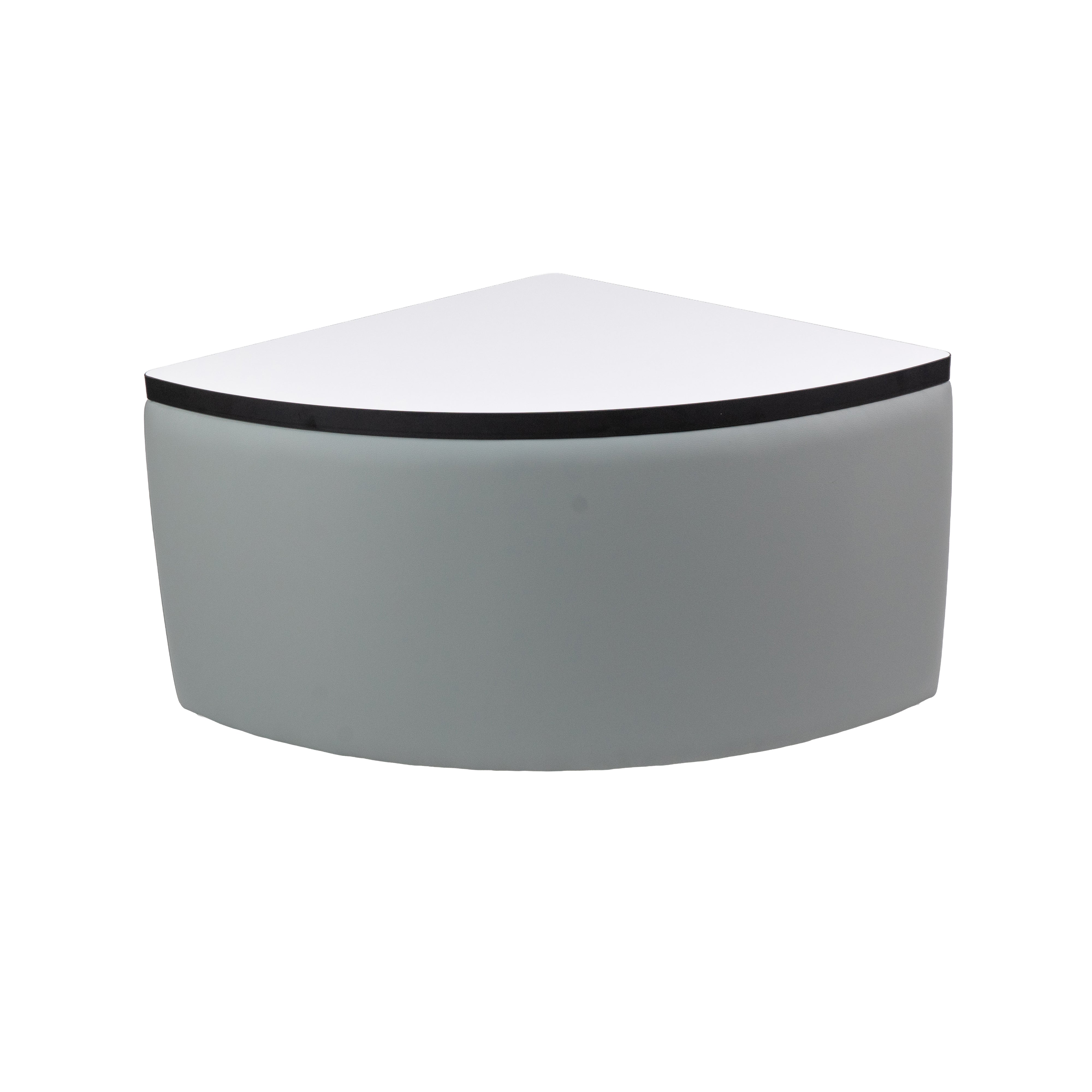 UPH Ottoman Table Top HPL Pie 18H / Gray - Dry Erase-Black