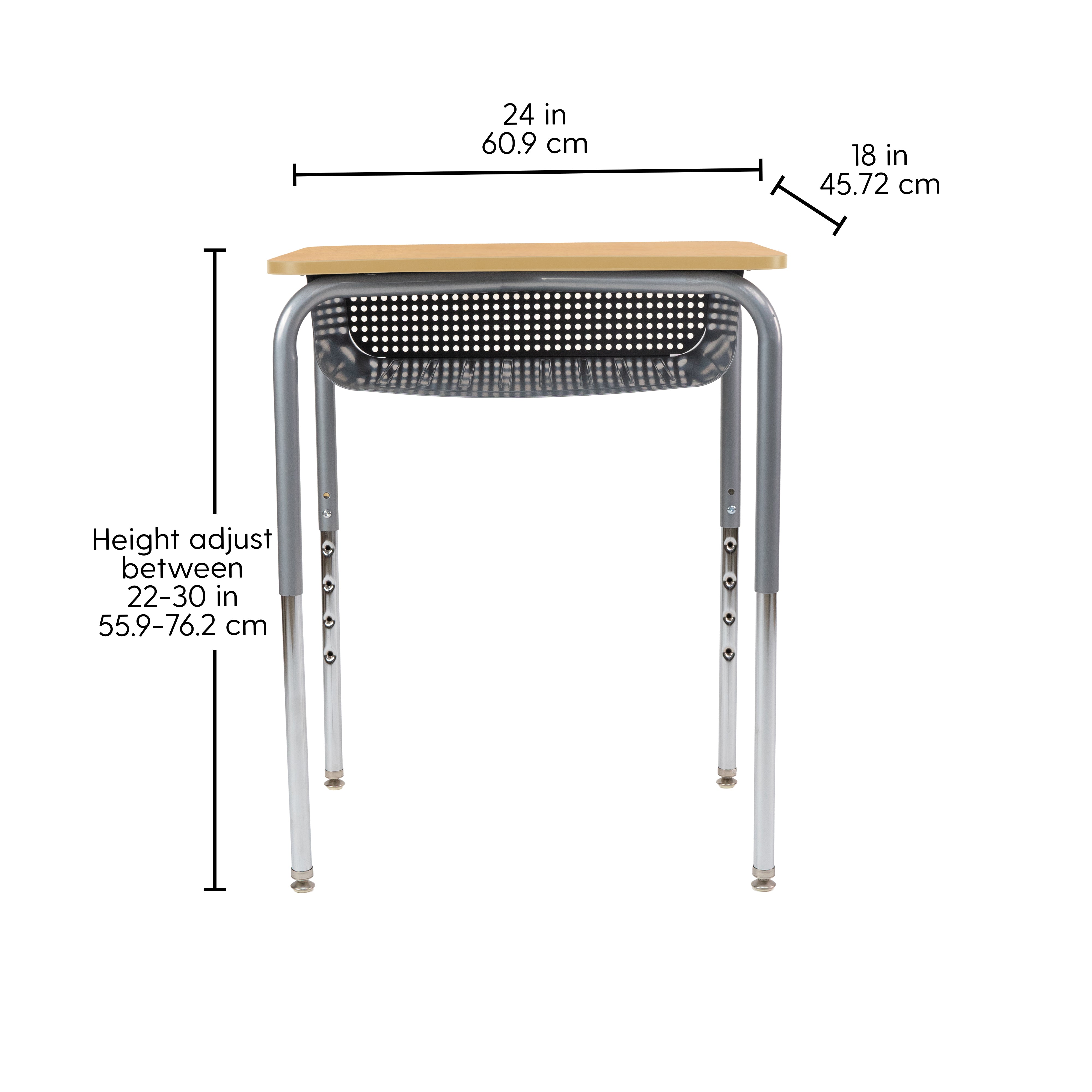 OFD 18x24 Belly Curve MTL Book Box 2pk / Maple-Maple-Silver - Silver