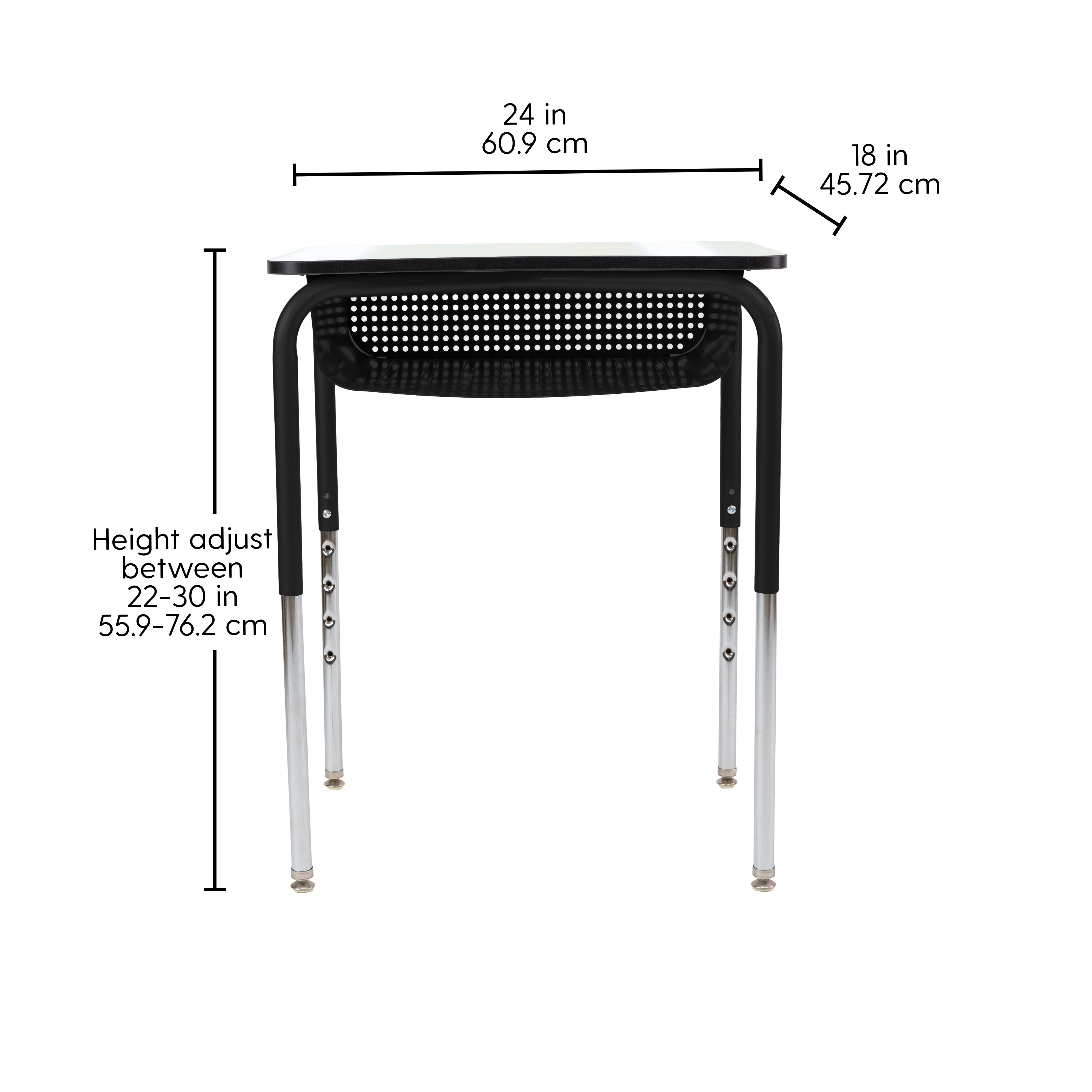 OFD 18x24 Belly Curve MTL Book Box 2pk / Dry Erase-Black-Black - Black