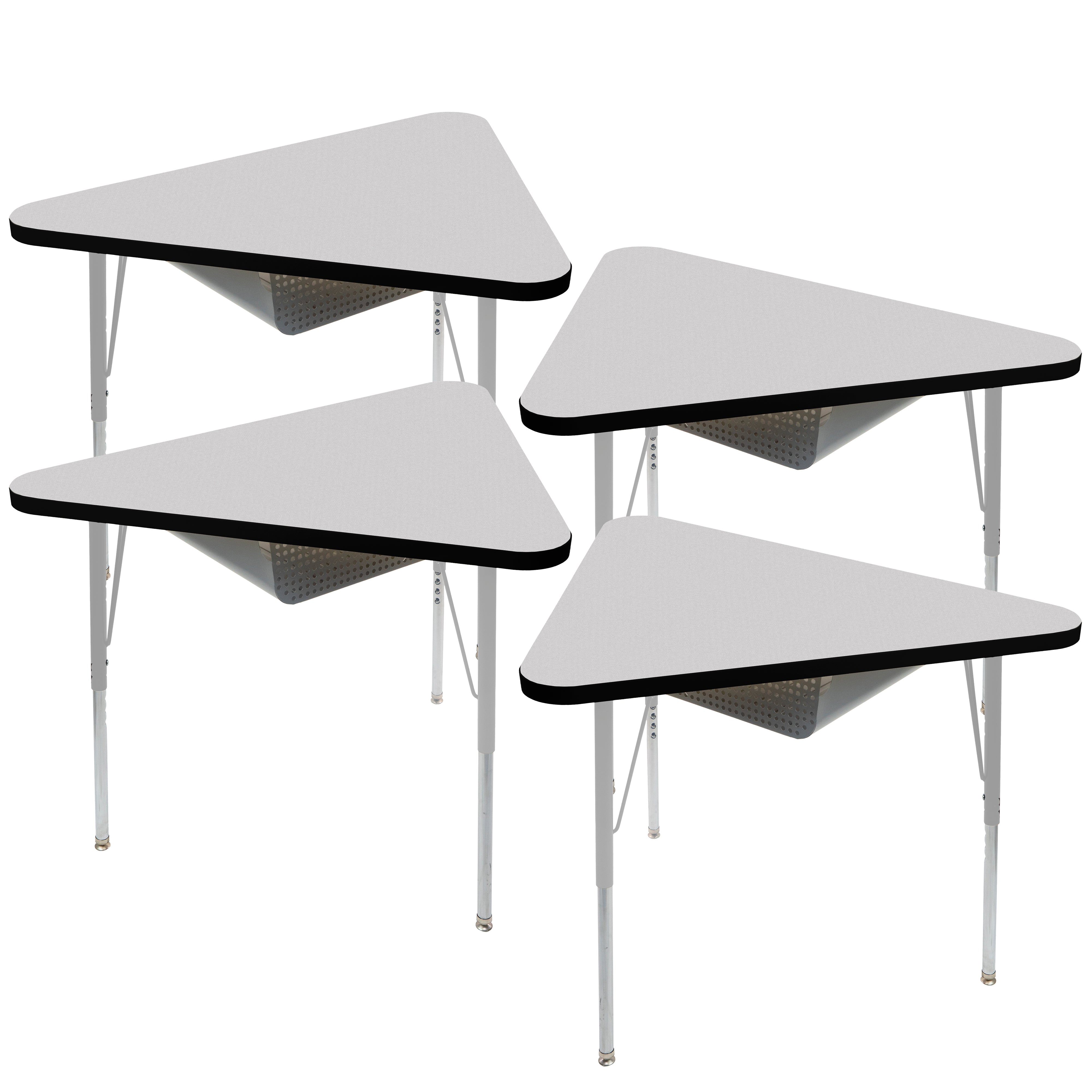 TF Triangle 30x41 MTL Book Box Standard Swvl 4pk / Gray-Black-Silver