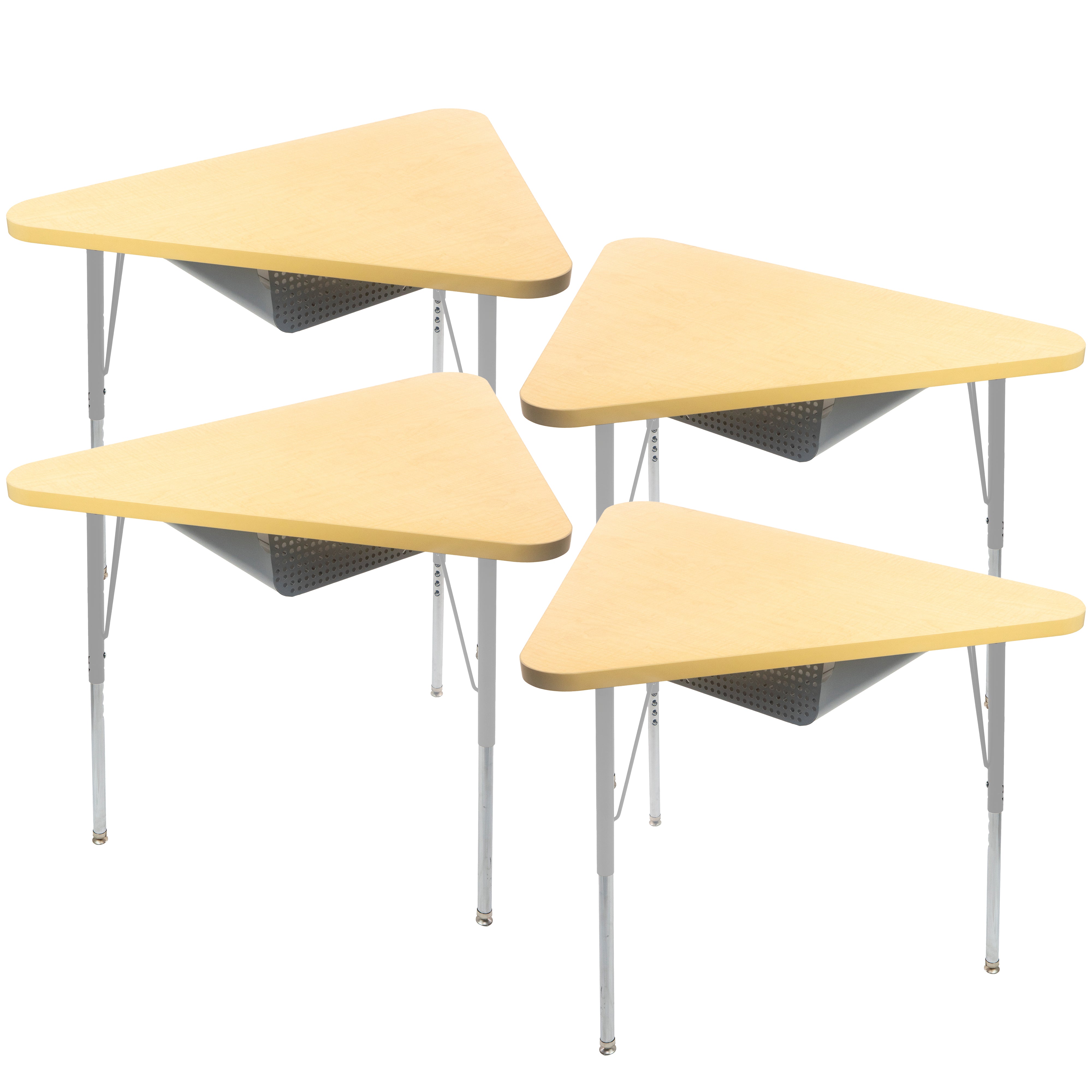 TF Triangle 30x41 MTL Book Box Standard Swvl 4pk / Maple-Maple-Silver