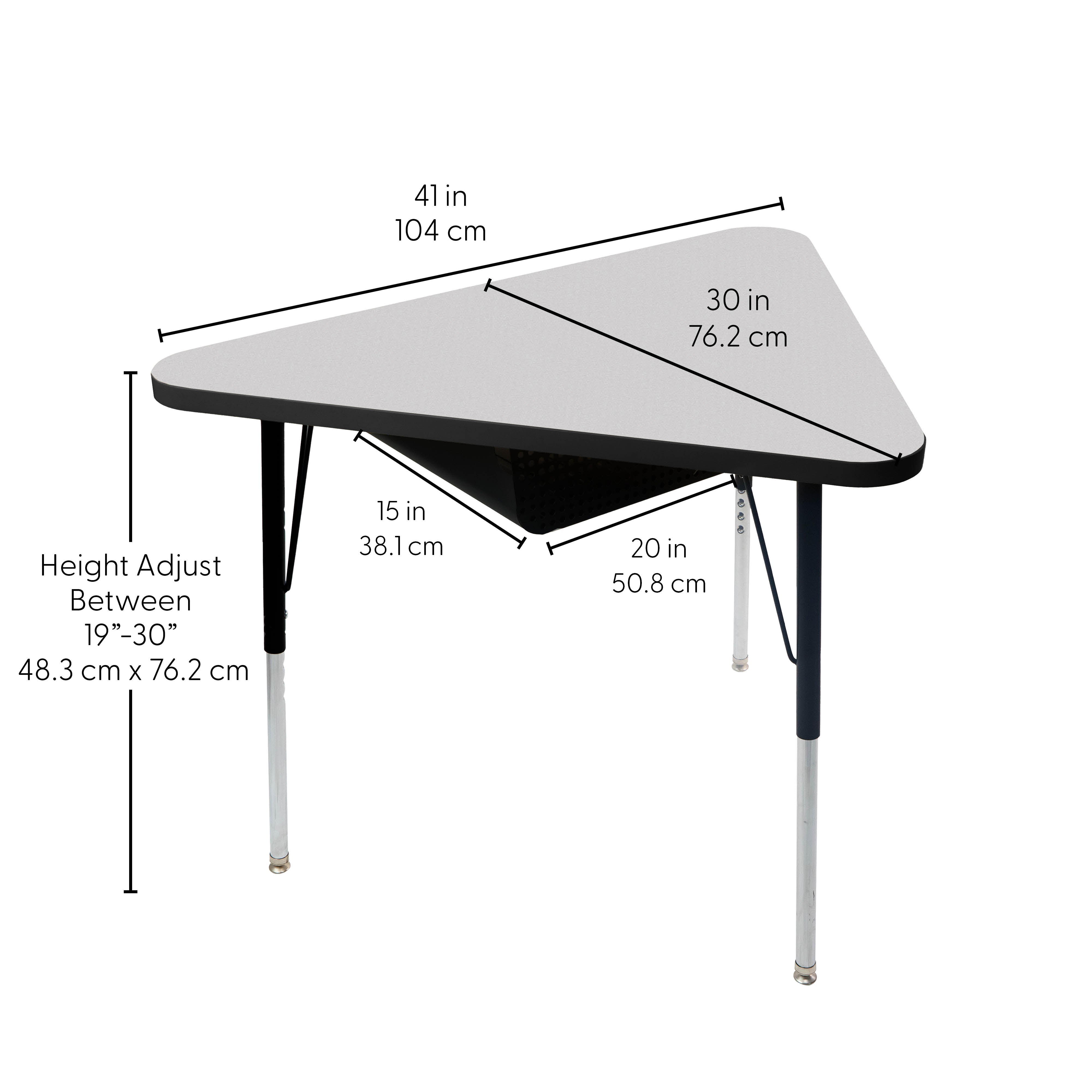 TF Triangle 30x41 MTL Book Box Standard Swvl 4pk / Gray-Black-Black