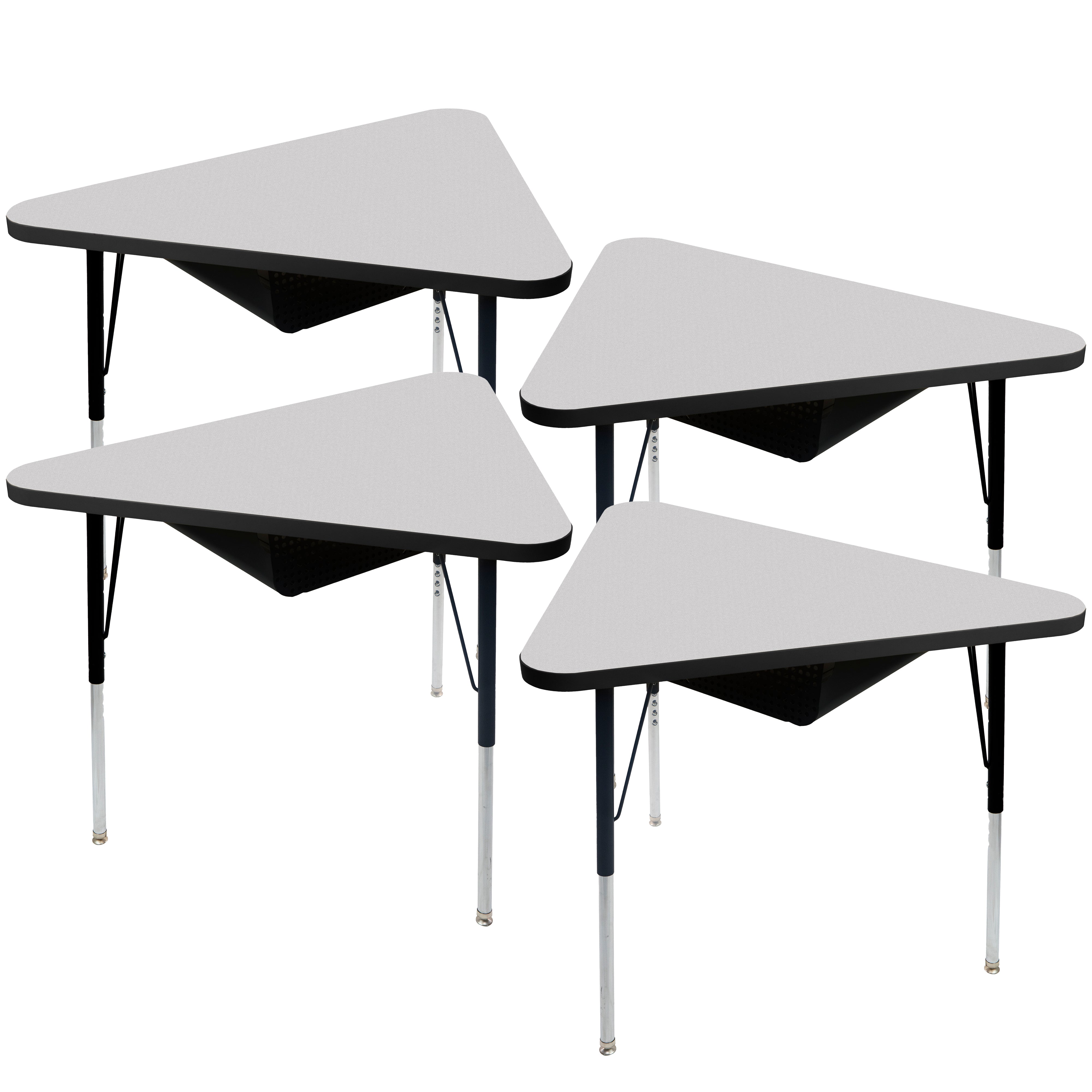 TF Triangle 30x41 MTL Book Box Standard Swvl 4pk / Gray-Black-Black