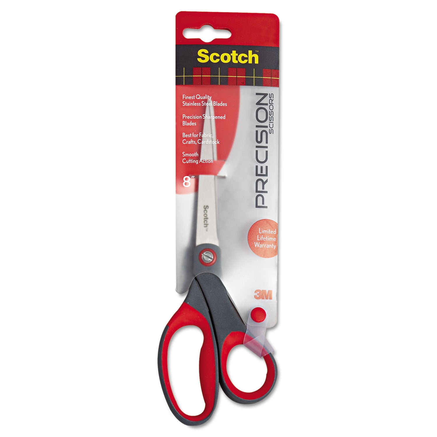 8" Overall Length - Left/Right - Stainless Steel - Red, Gray - 1 Each