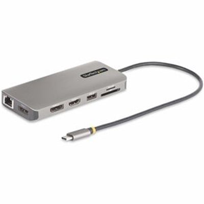 StarTech.com USB-C Triple-Monitor Multiport Adapter Dual 4K 60Hz + 4K 30Hz HDMI & DisplayPort 4-Port USB Hub 100W PD Pass-Through GbE SD/MicroSD Card