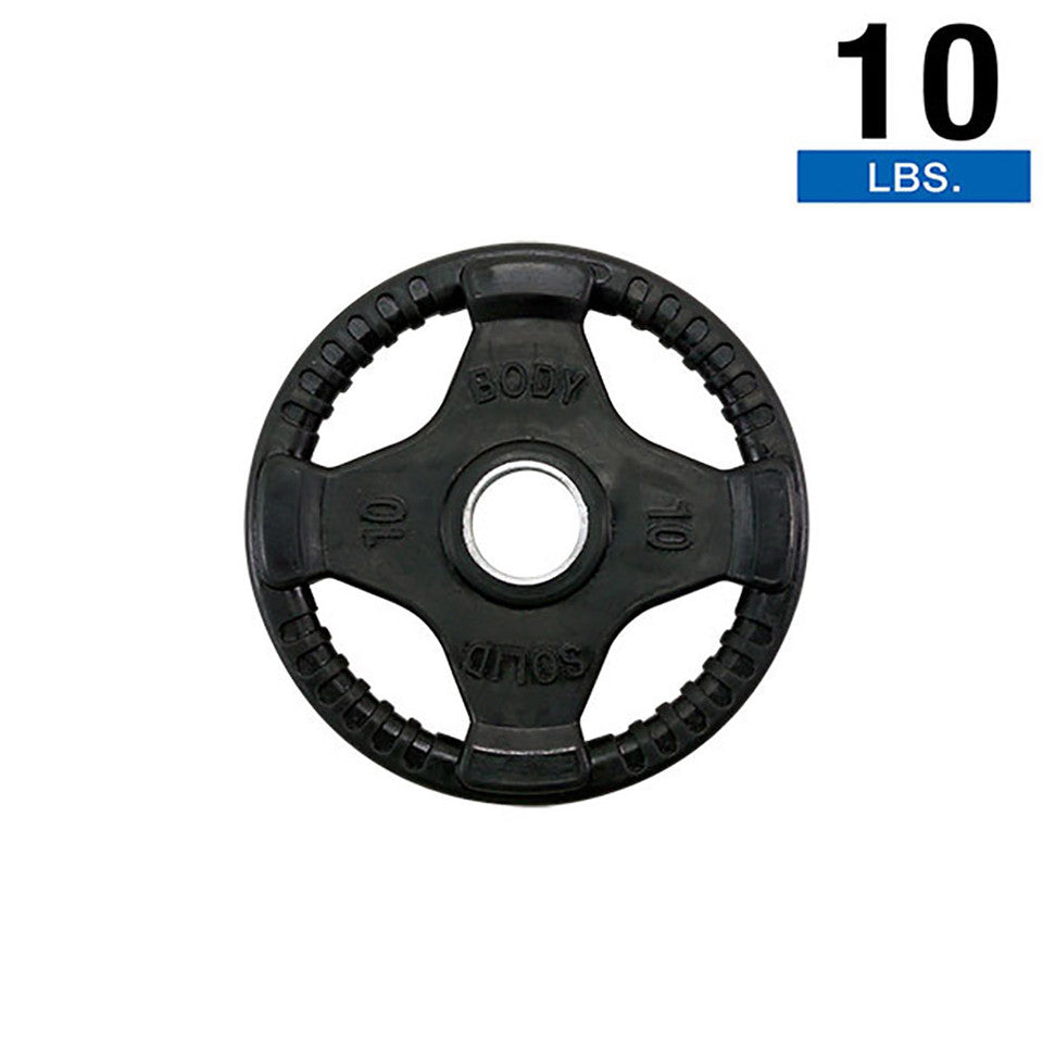Rubber Grip Plate Black 10Lb