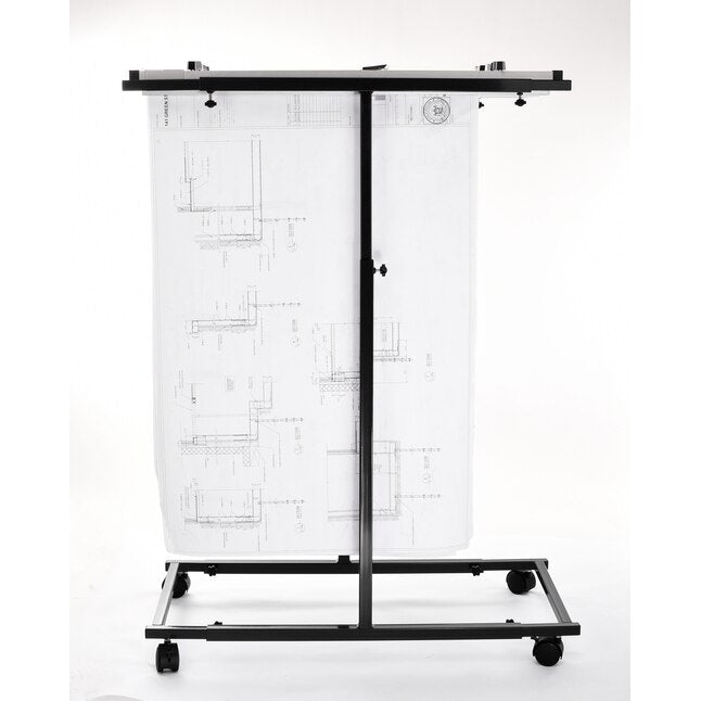 AdirOffice Blueprint Steel Vertical Plan Center, Black with 42 in. Aluminum Hanging Clamps (6-Pack)