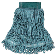 Super Stitch Blend Mop Head, Medium, Cotton/synthetic, Green, 6/carton