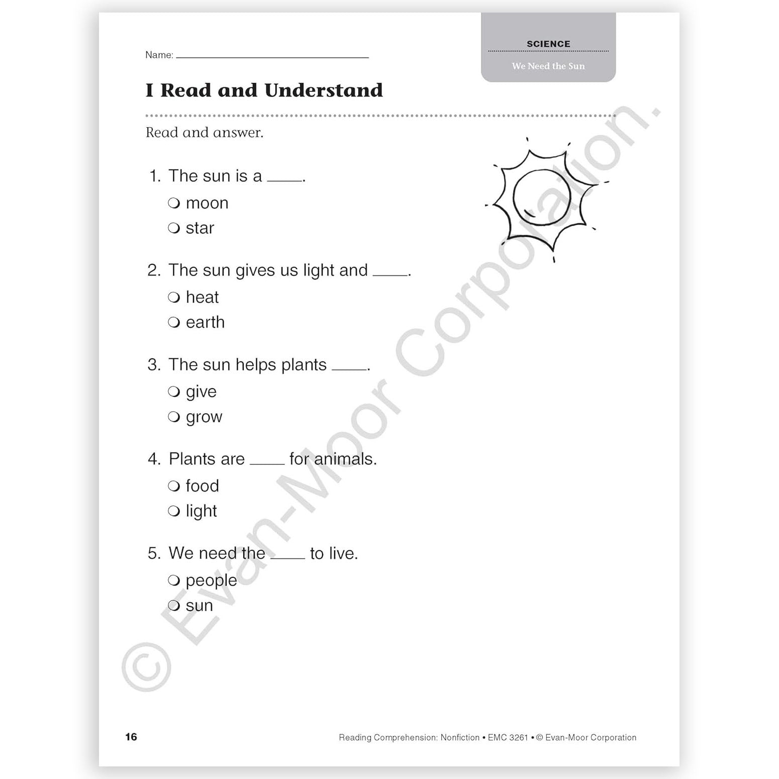 Reading Comprehension: Nonfiction, Grade 1