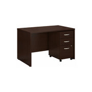 Bush Business Furniture Series C 48W x 30D Office Desk with Mobile File Cabinet in Mocha Cherry - 47.68" Width x 29.37" Depth x 29.88" Height