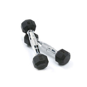 SPRI 3 Lb. Pair Deluxe Rubber Hex Dumbbells 8-Sided